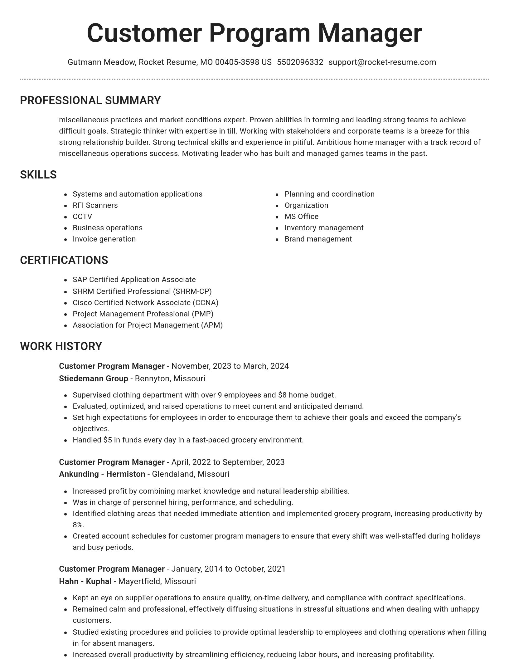 Brilliant resume template