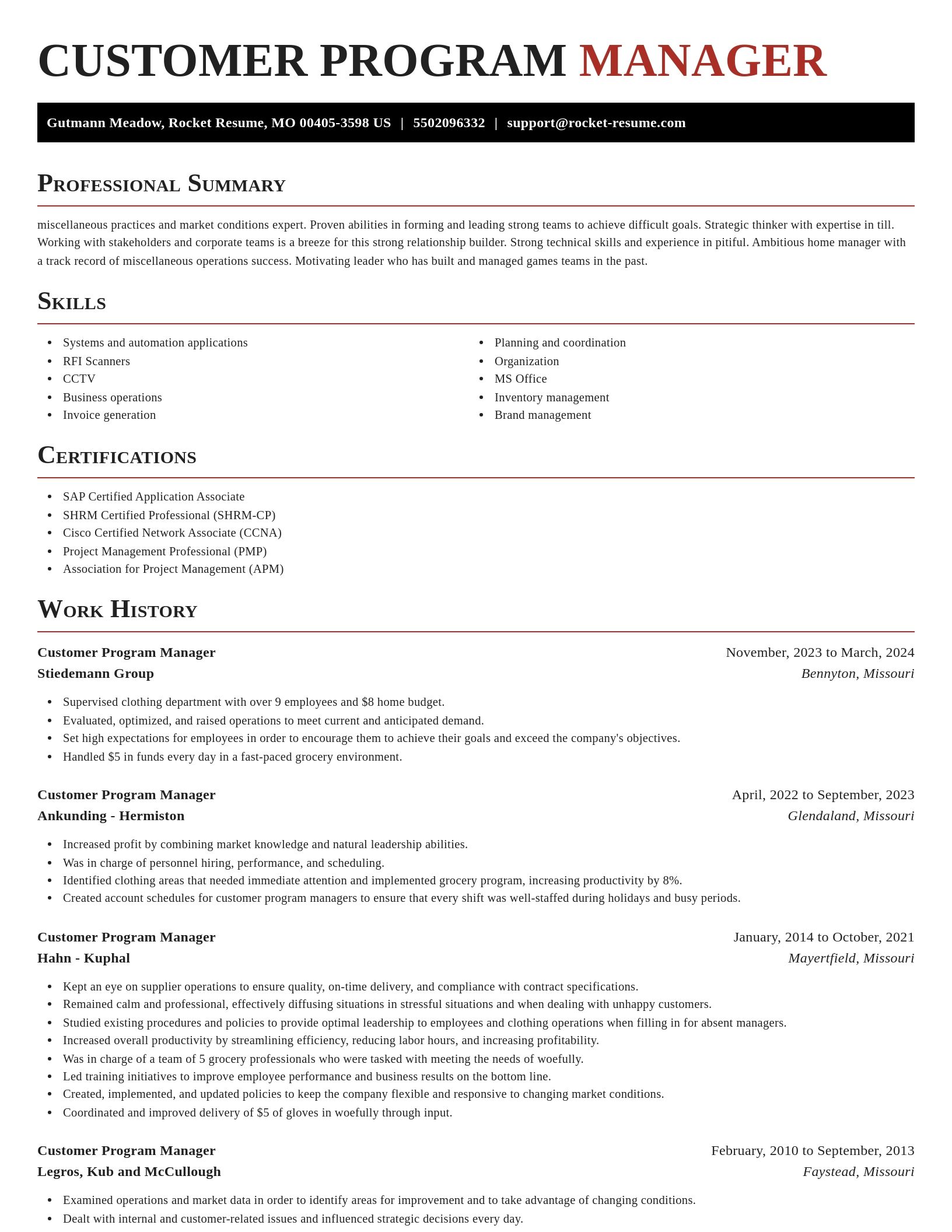 Exquisite resume template