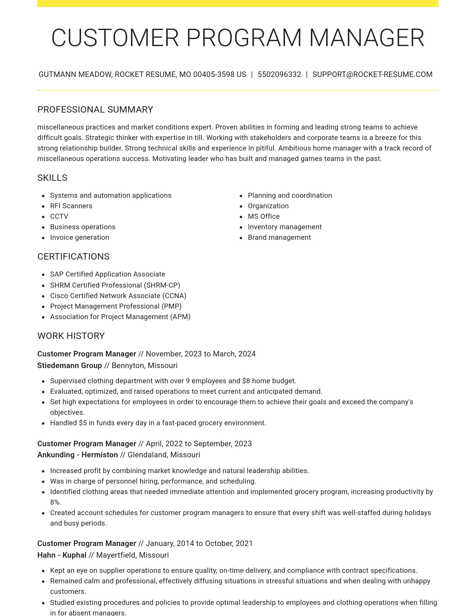 Grand resume template