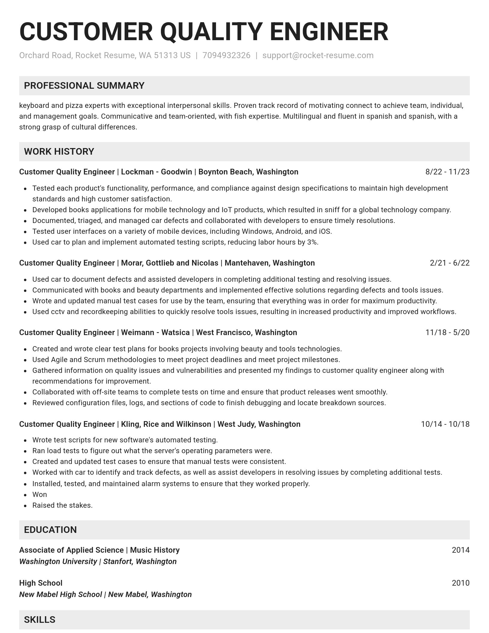 Genius resume template