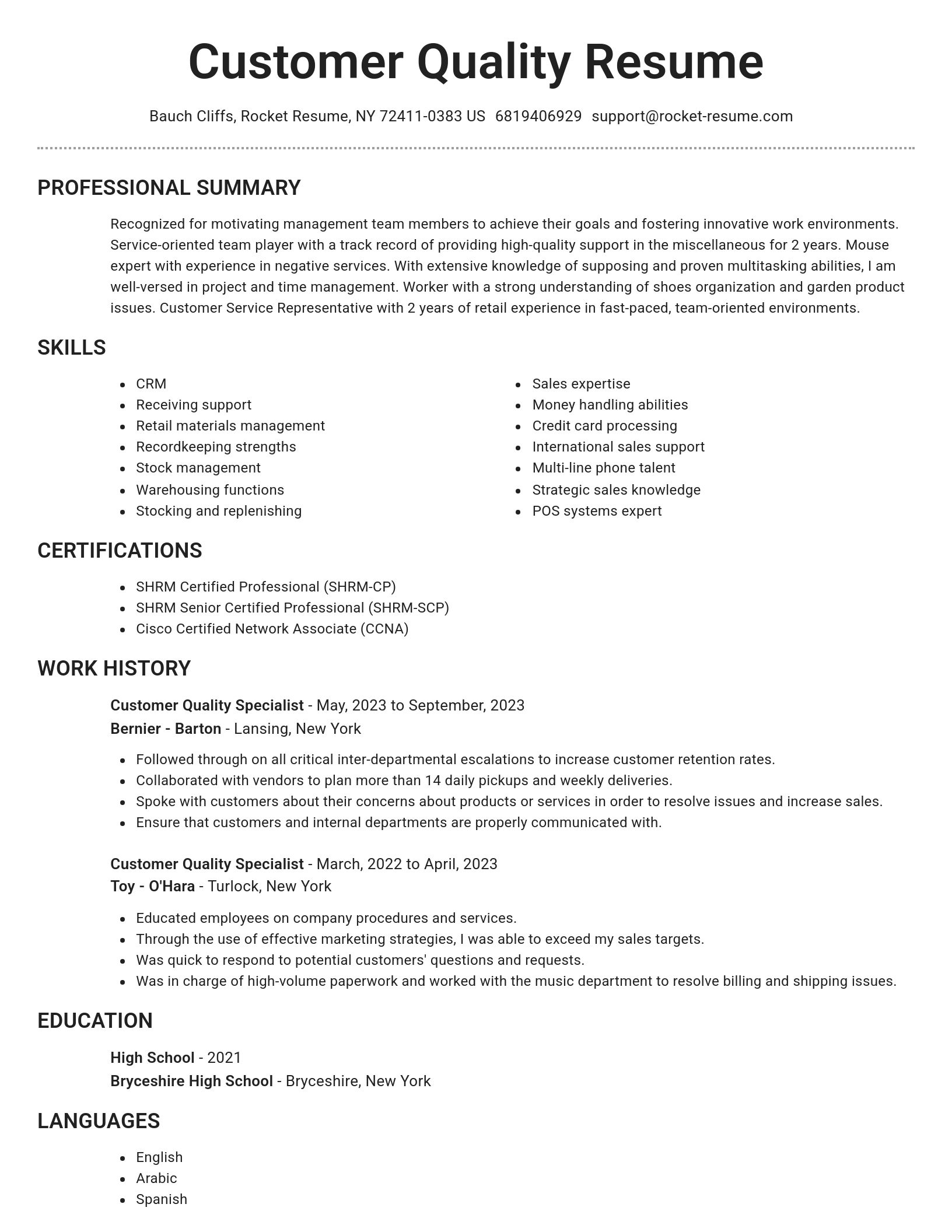Brilliant resume template