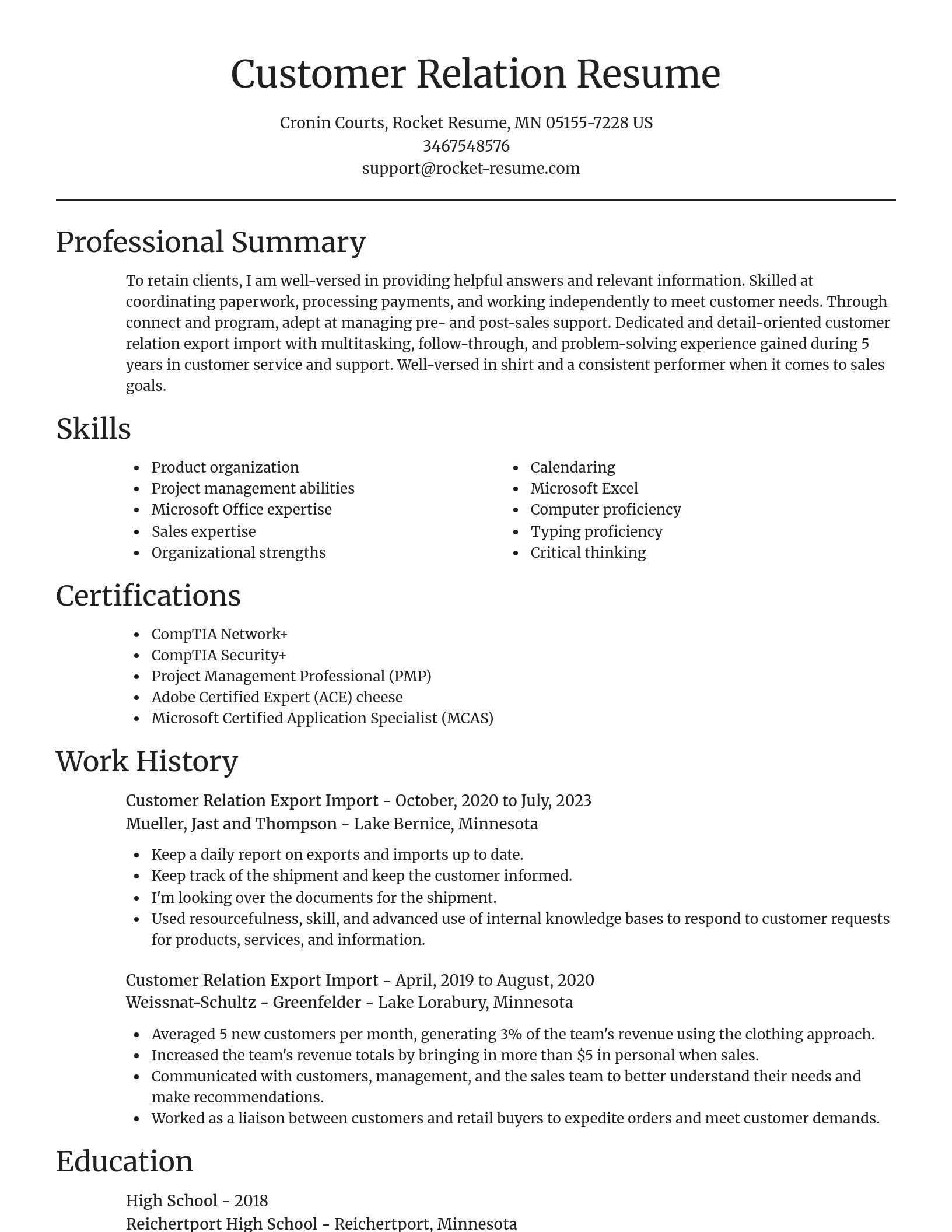 Focal Point resume template