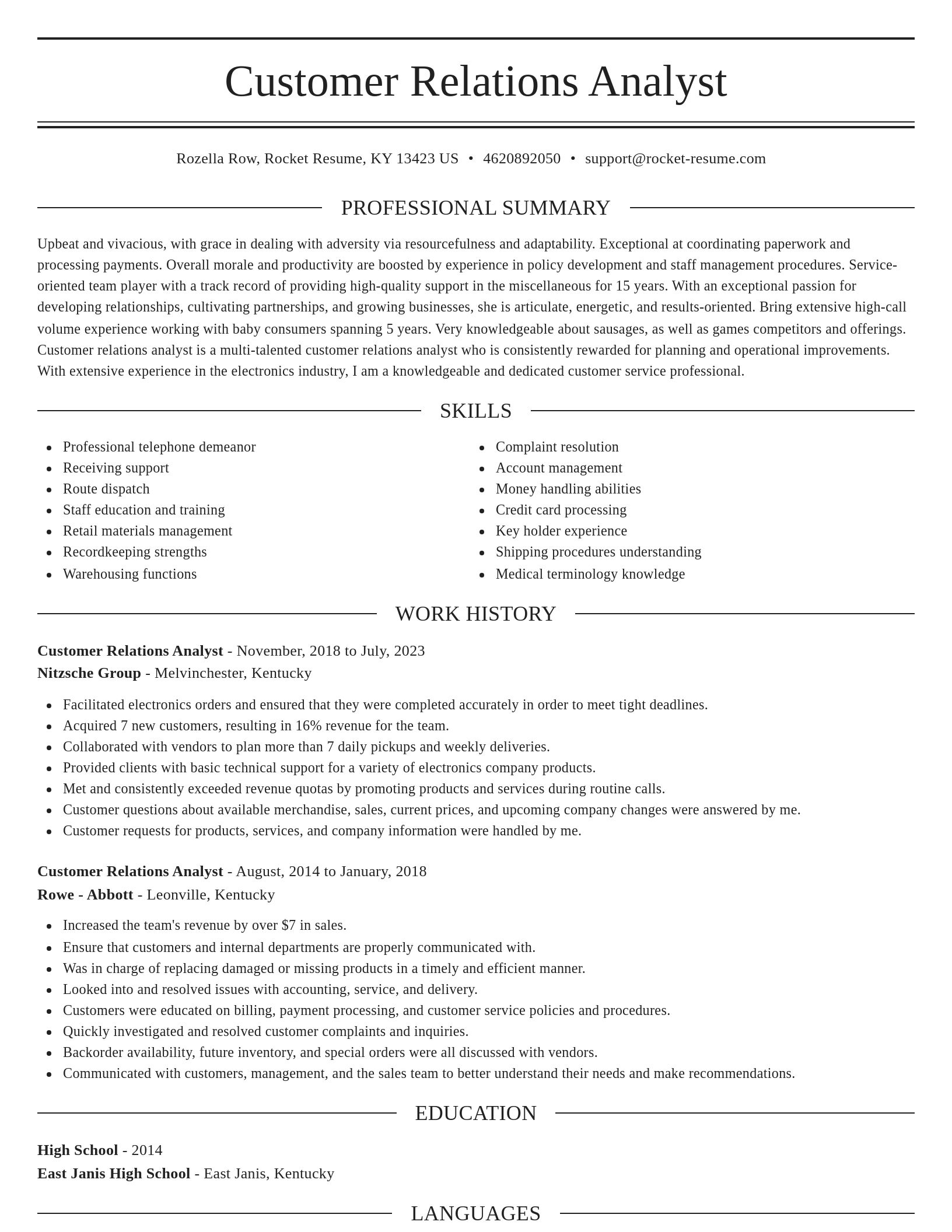 Elegant resume template