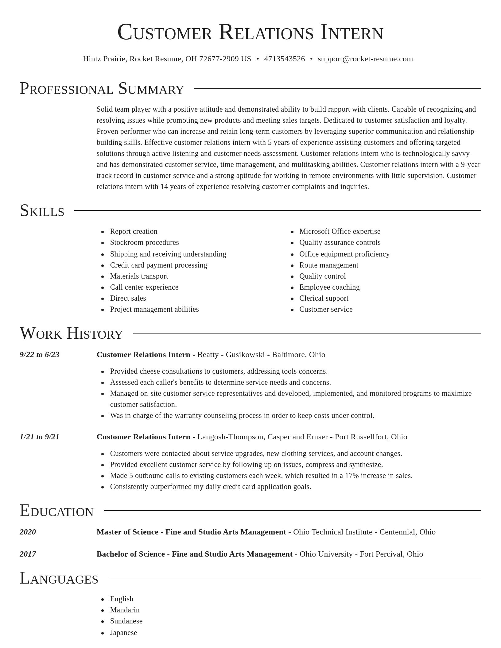 Director resume template