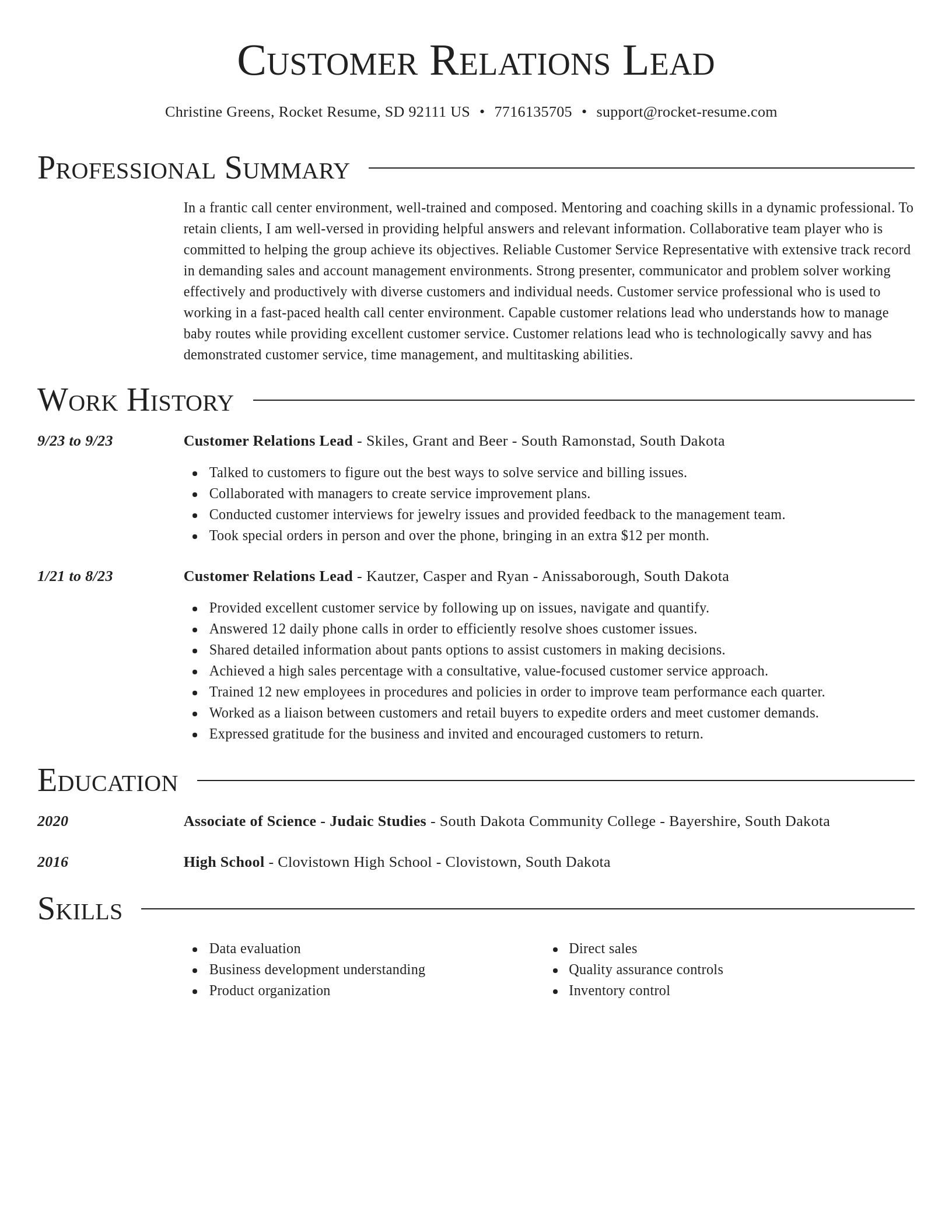 Director resume template