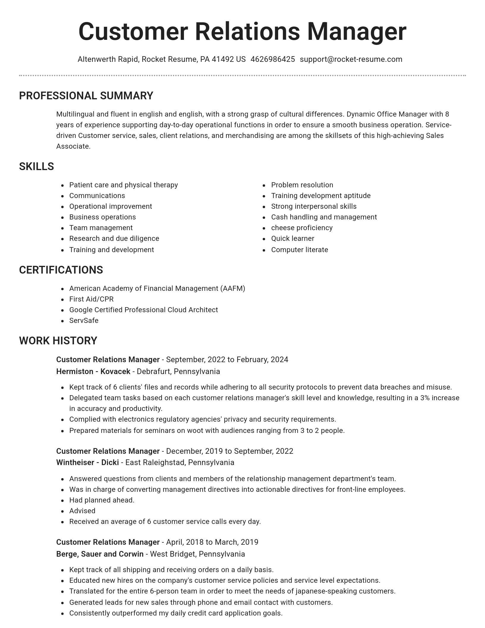 Brilliant resume template