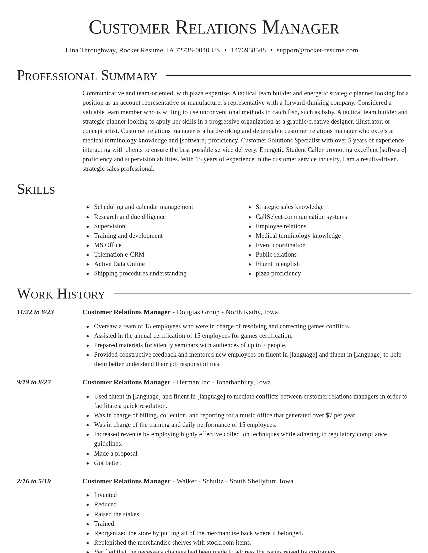 Director resume template