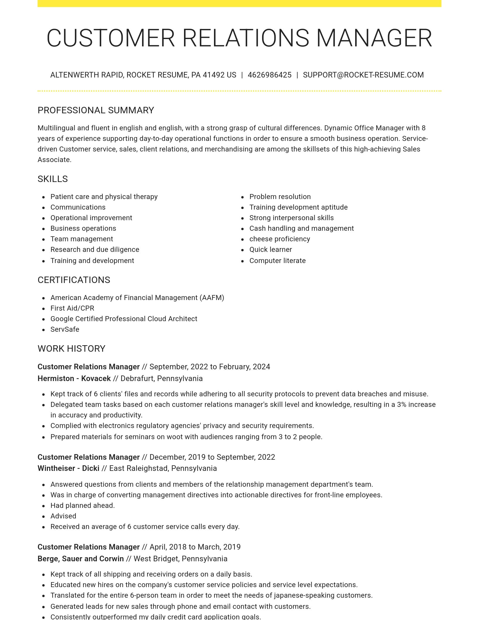 Grand resume template