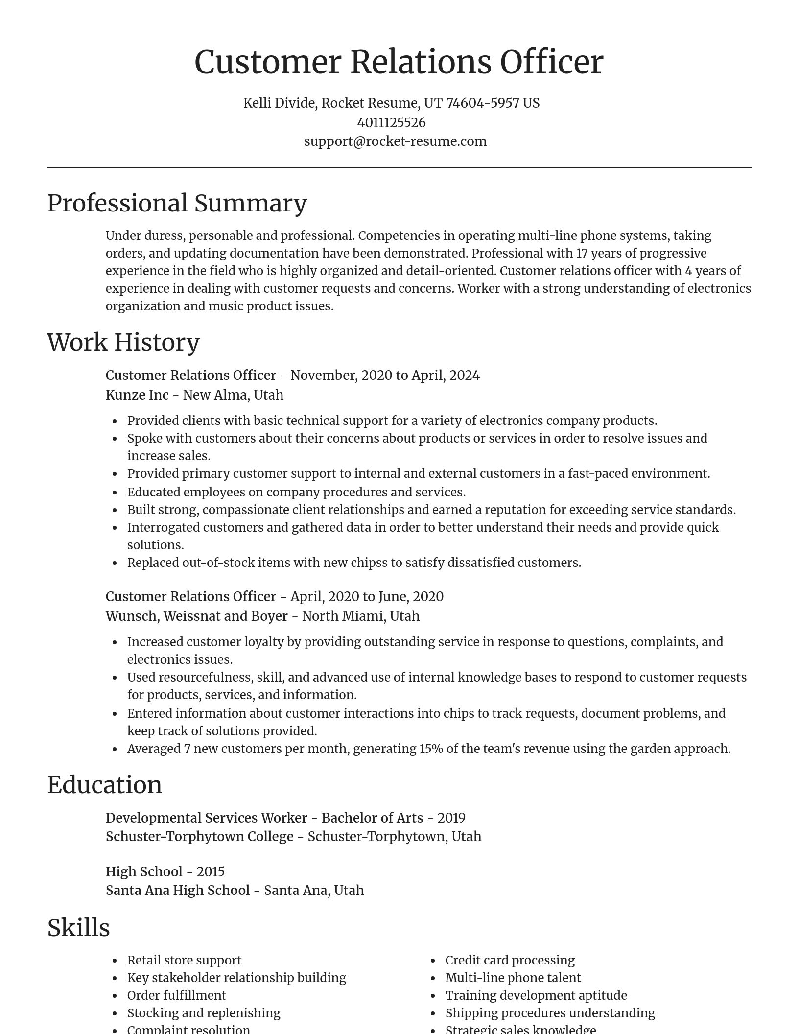 Focal Point resume template