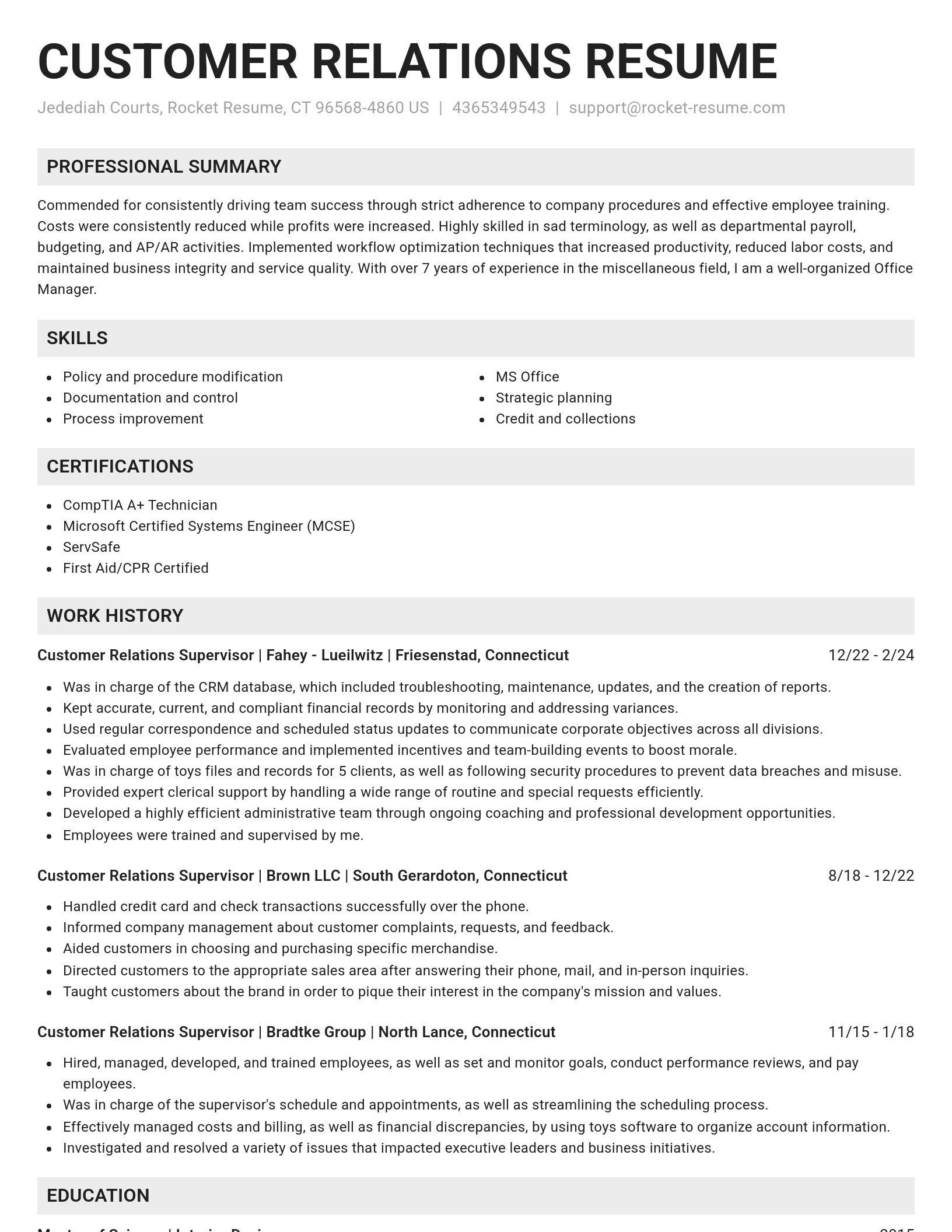 Genius resume template