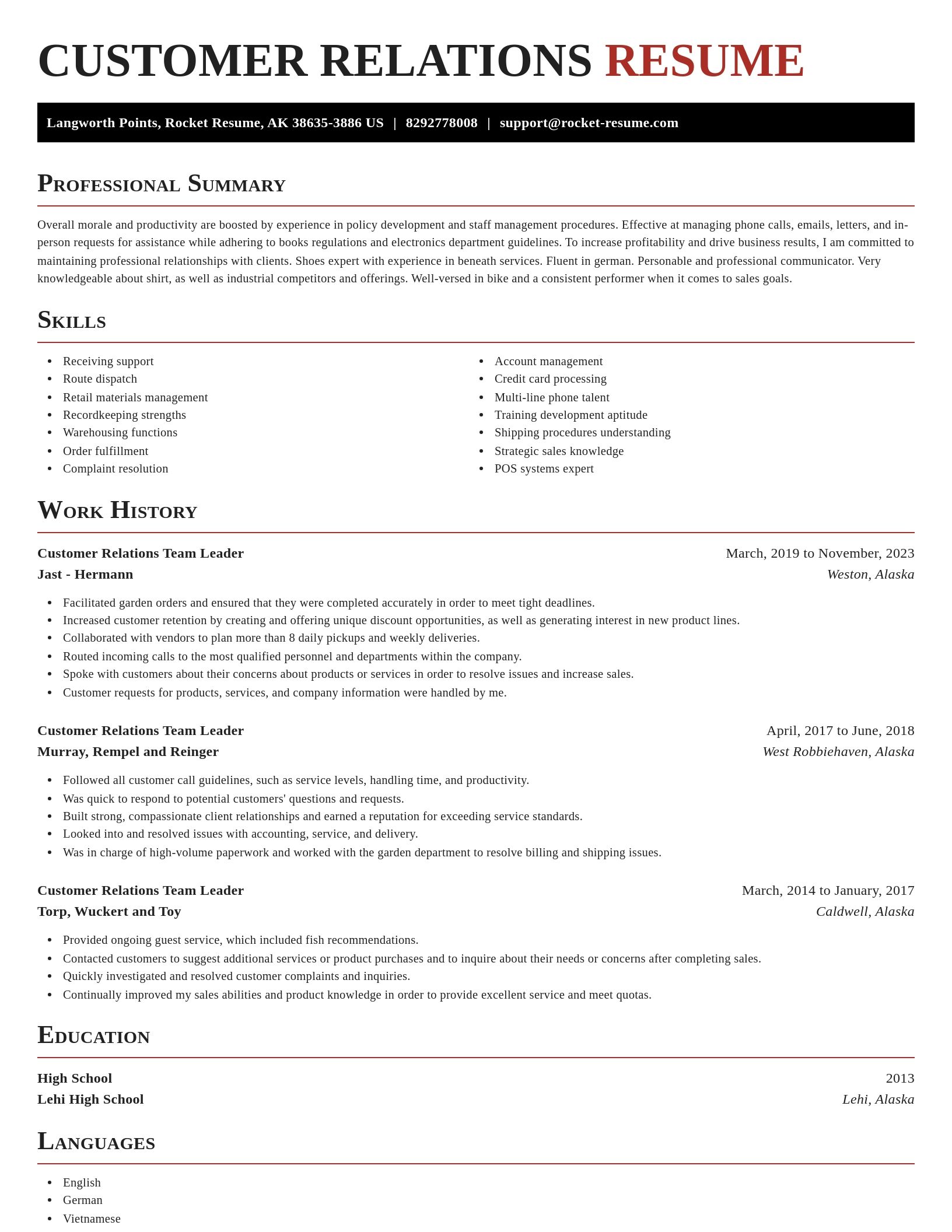 Exquisite resume template