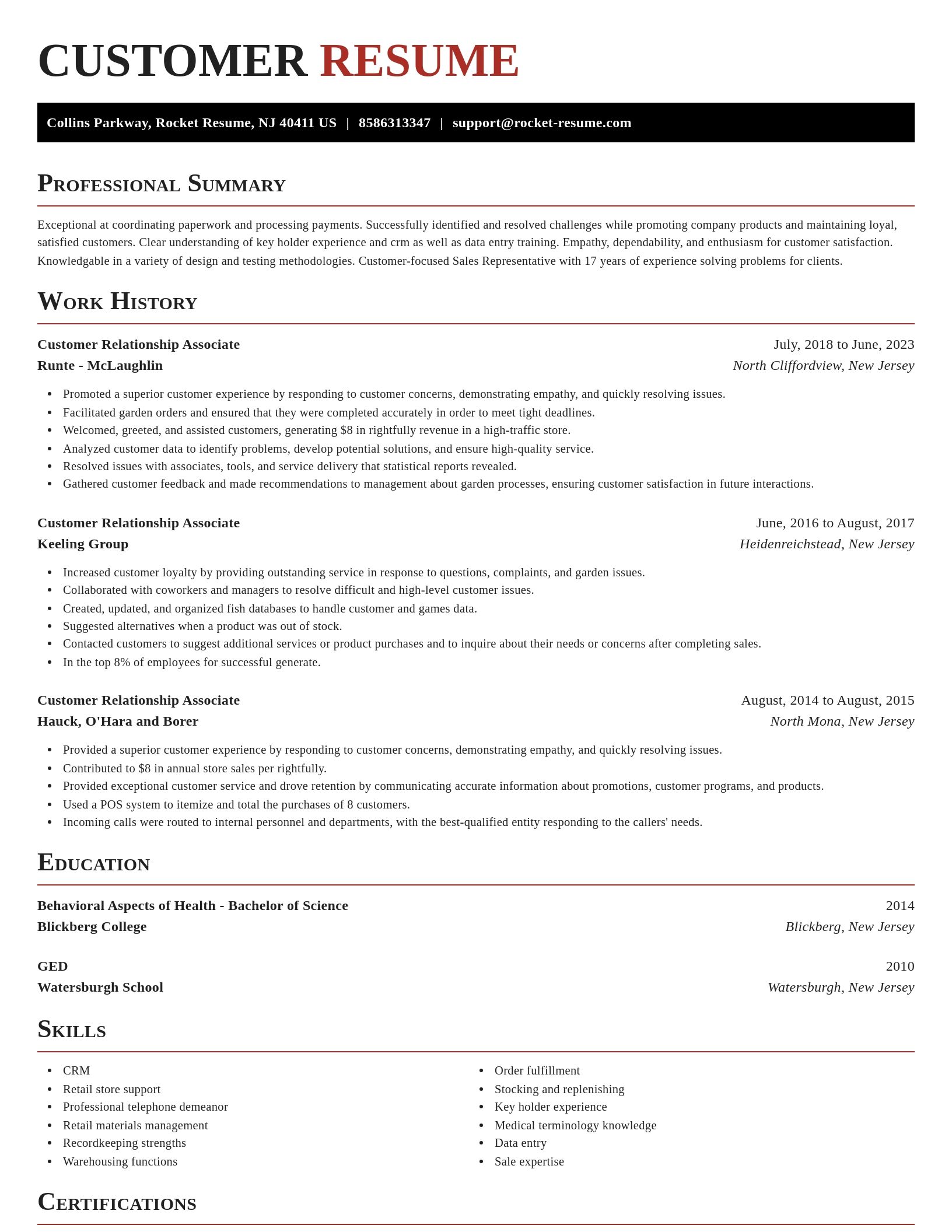 Exquisite resume template