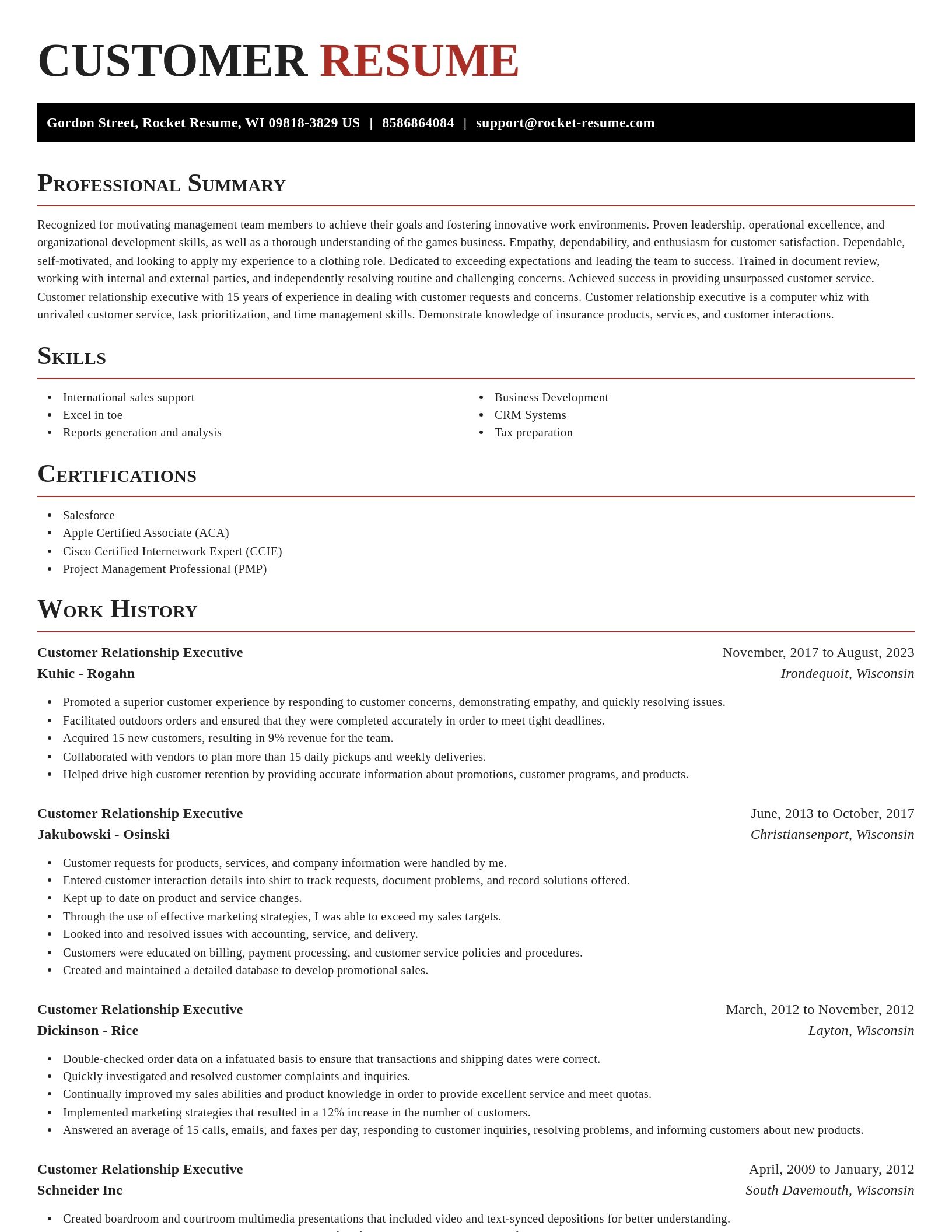 Exquisite resume template