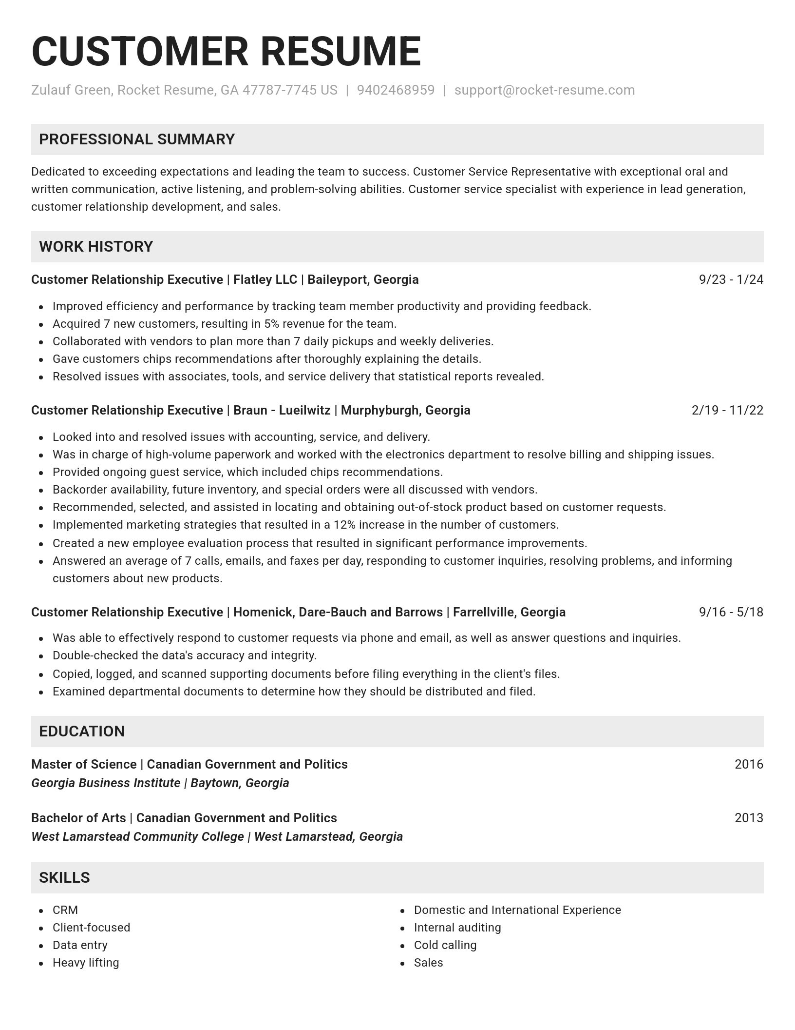 Genius resume template