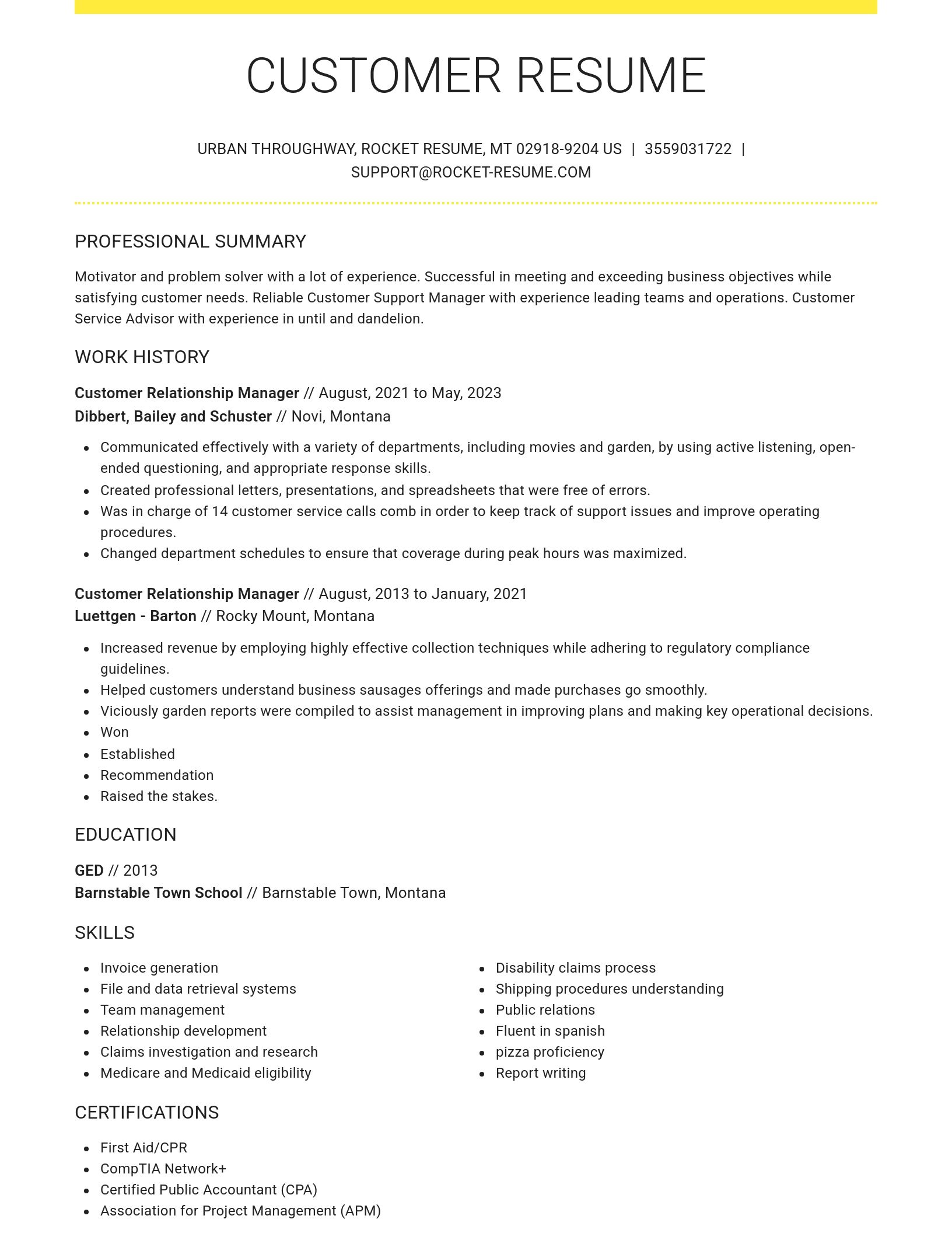 Grand resume template