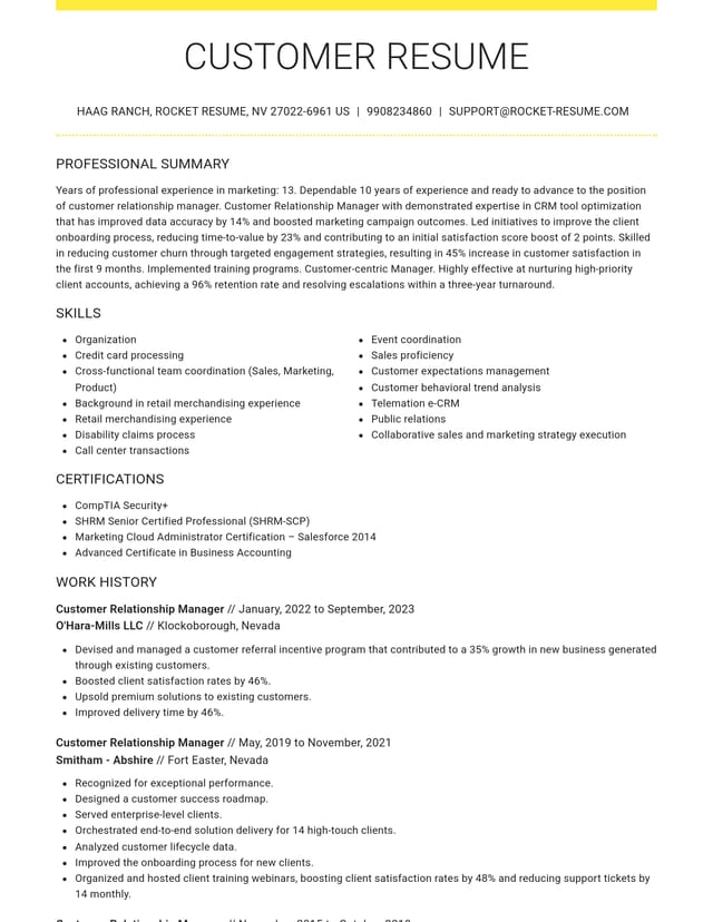 Grand resume template