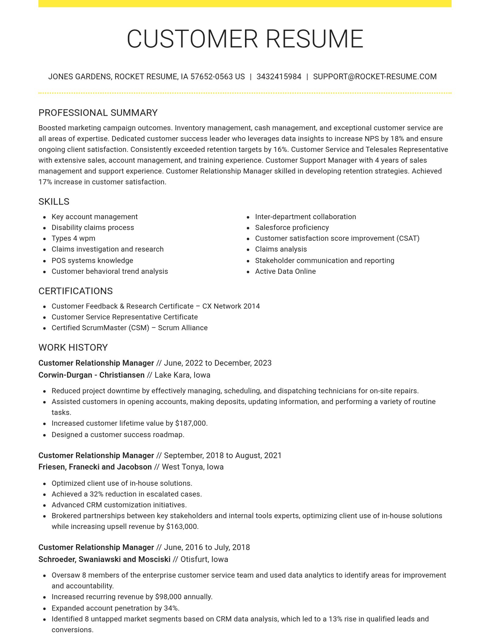 Grand resume template