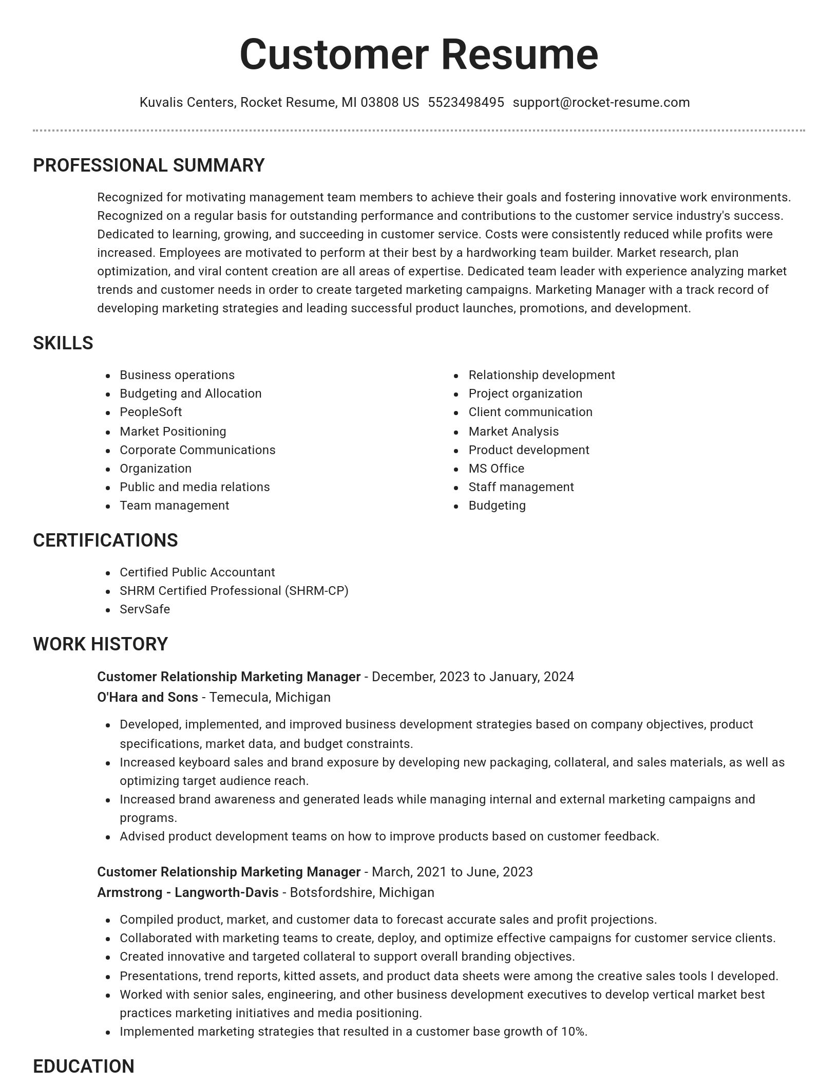 Brilliant resume template