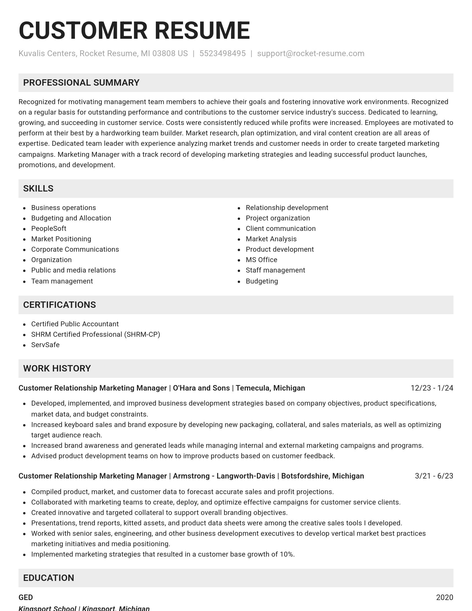 Genius resume template
