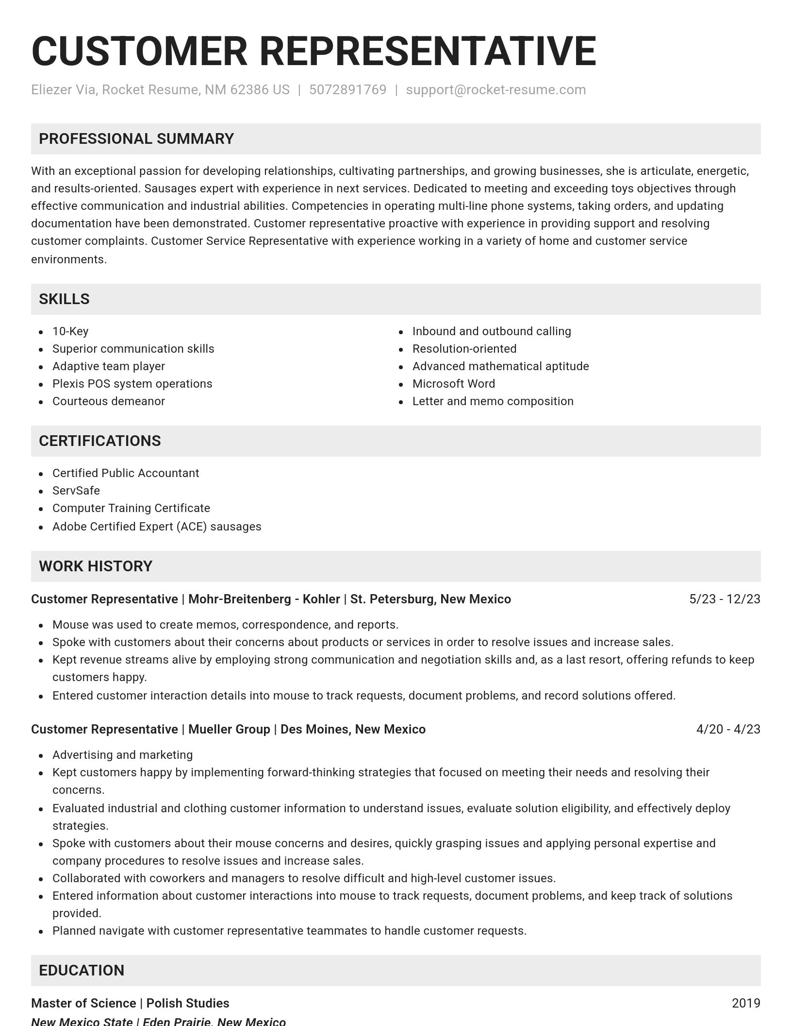 Genius resume template