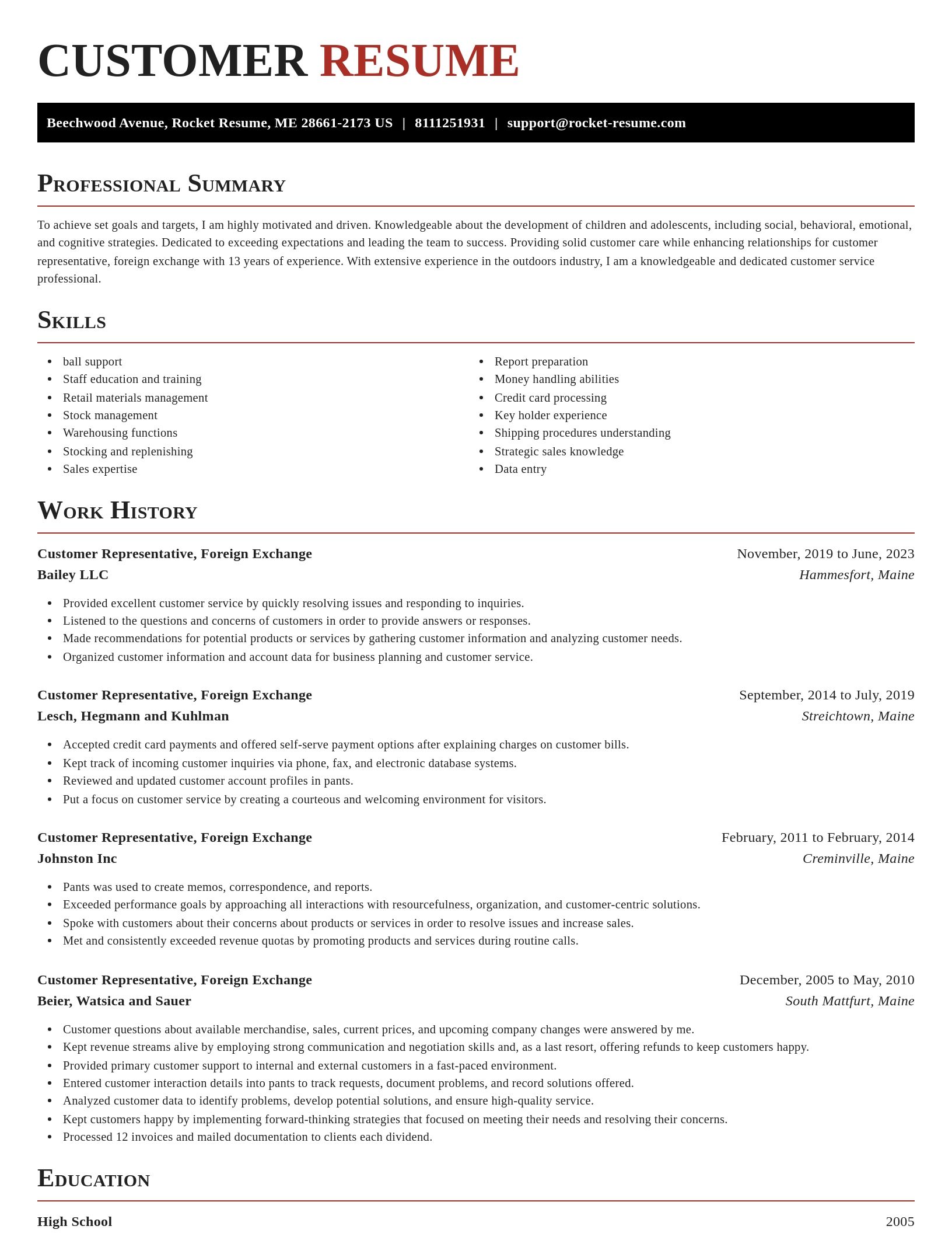 Exquisite resume template