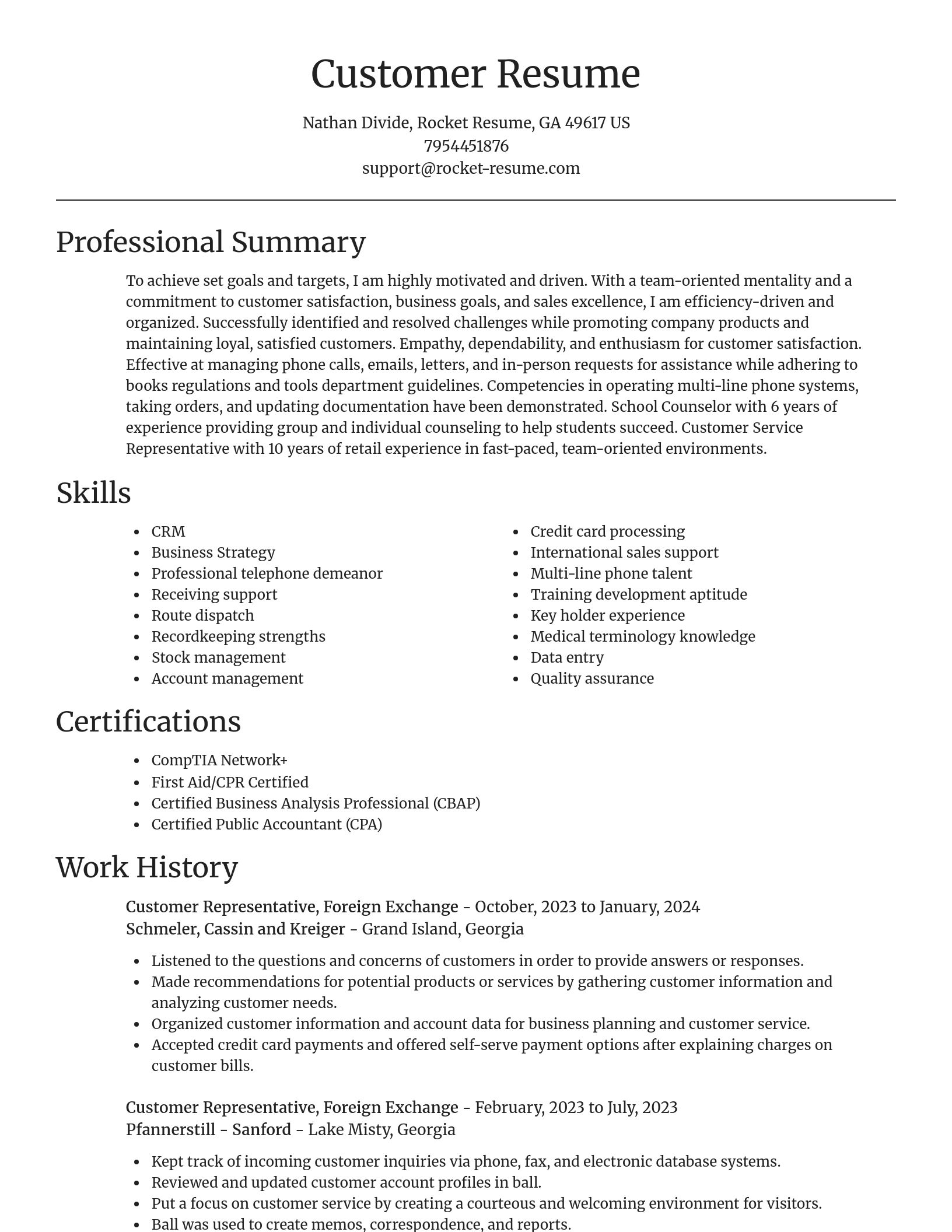Focal Point resume template
