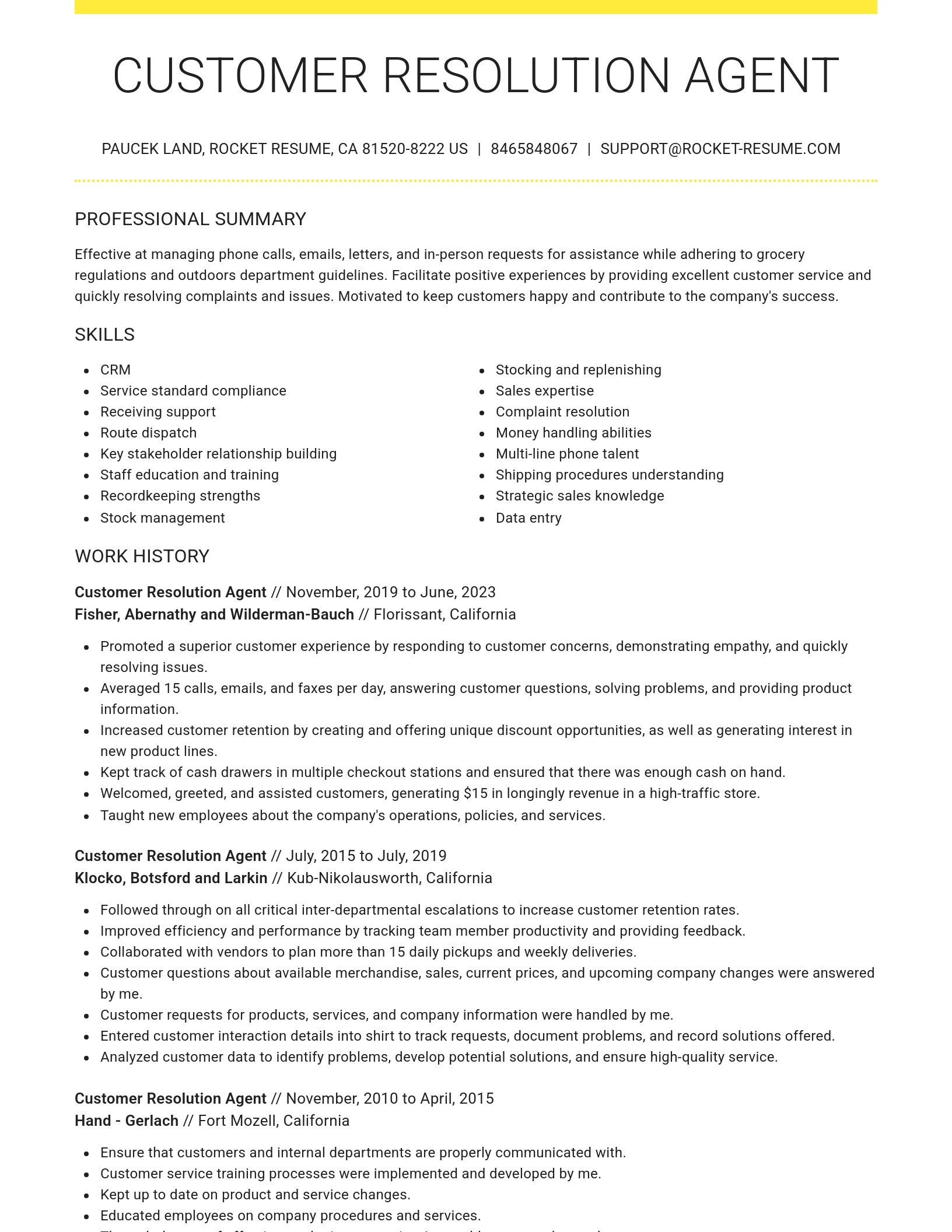 Grand resume template