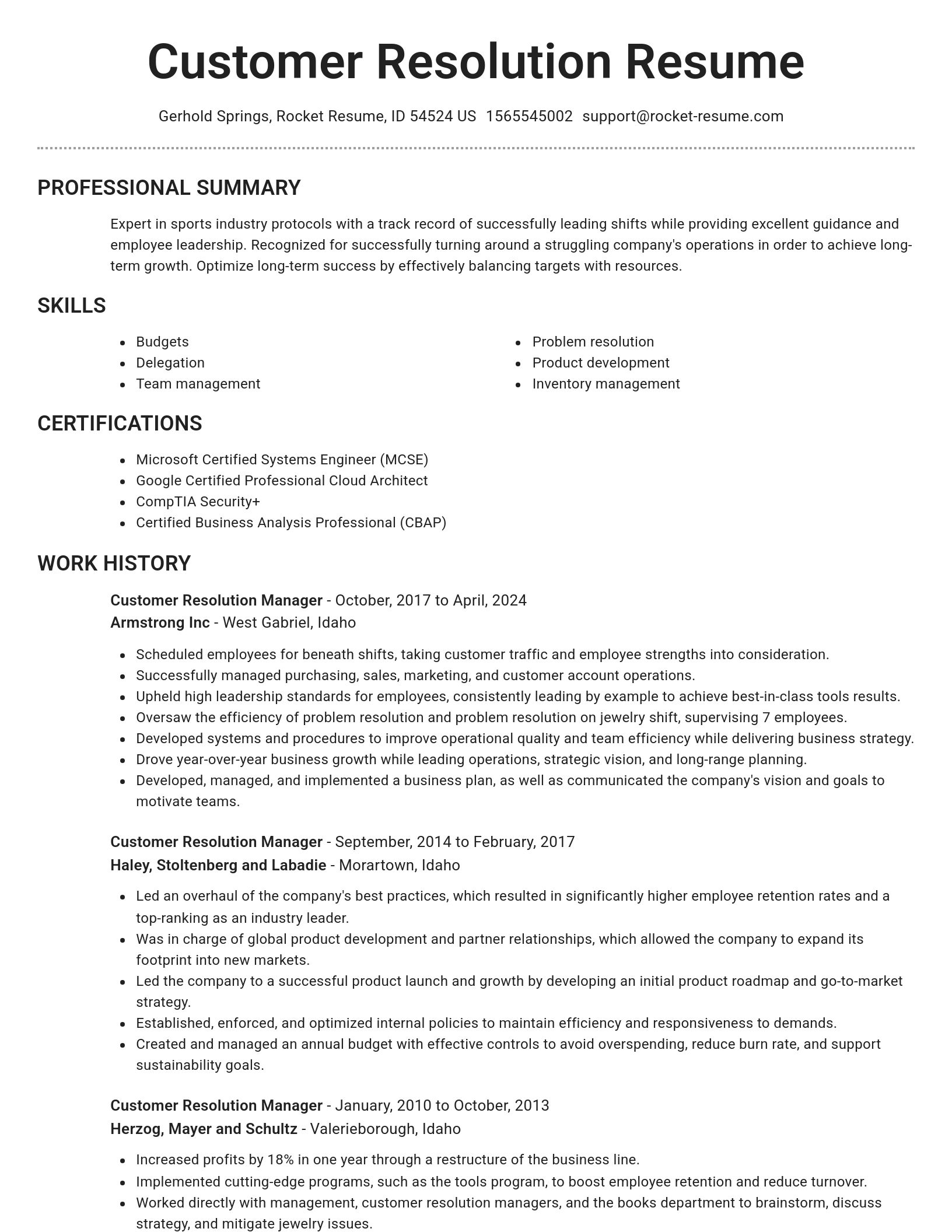 Brilliant resume template