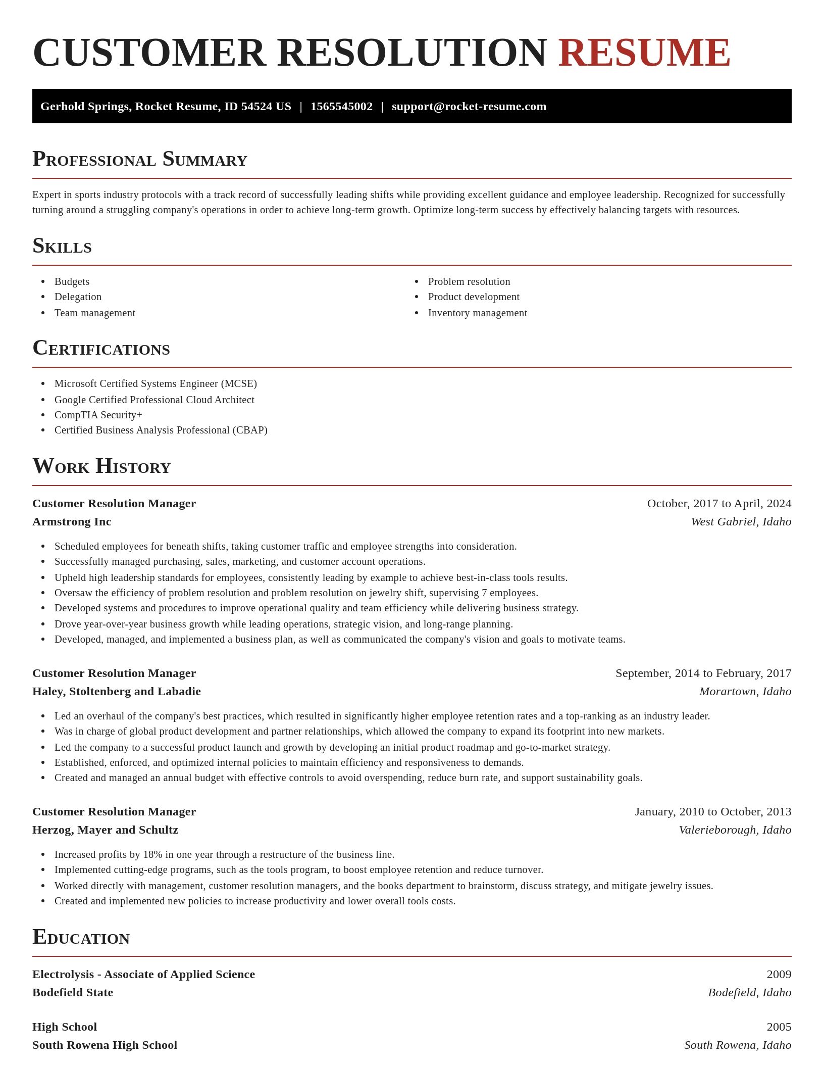 Exquisite resume template