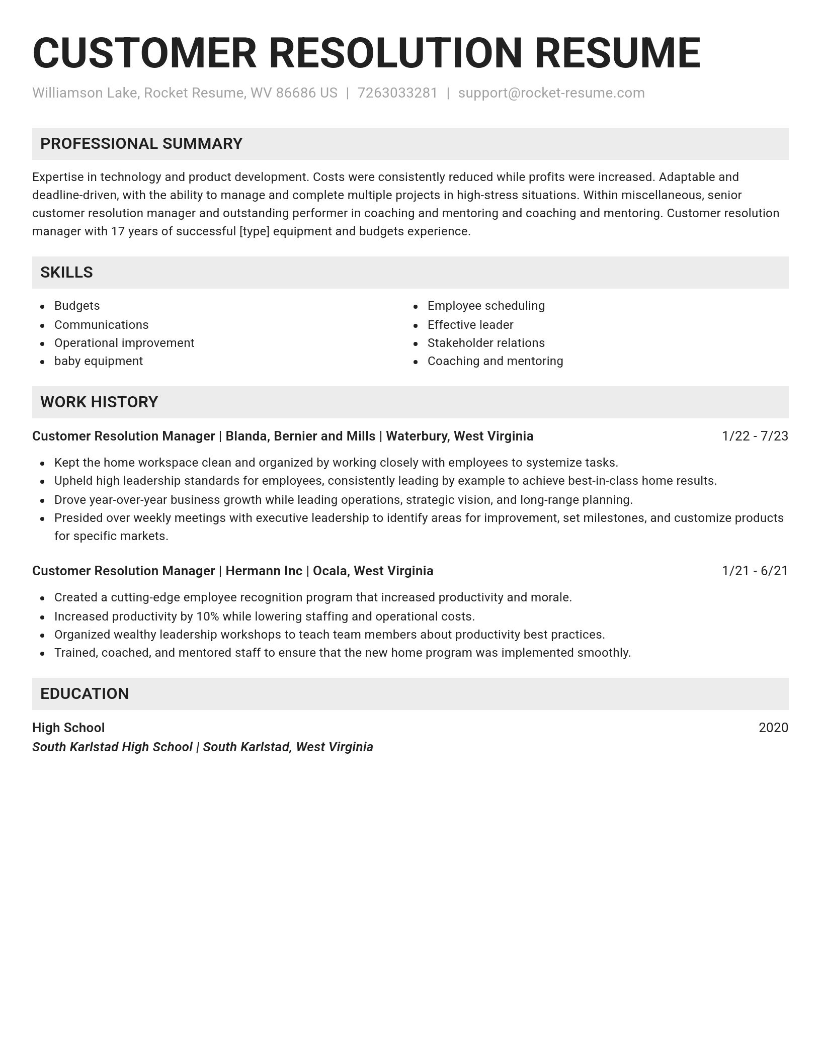 Genius resume template
