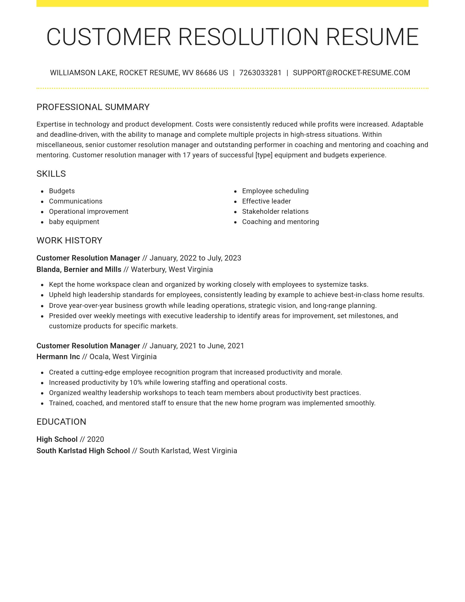 Grand resume template