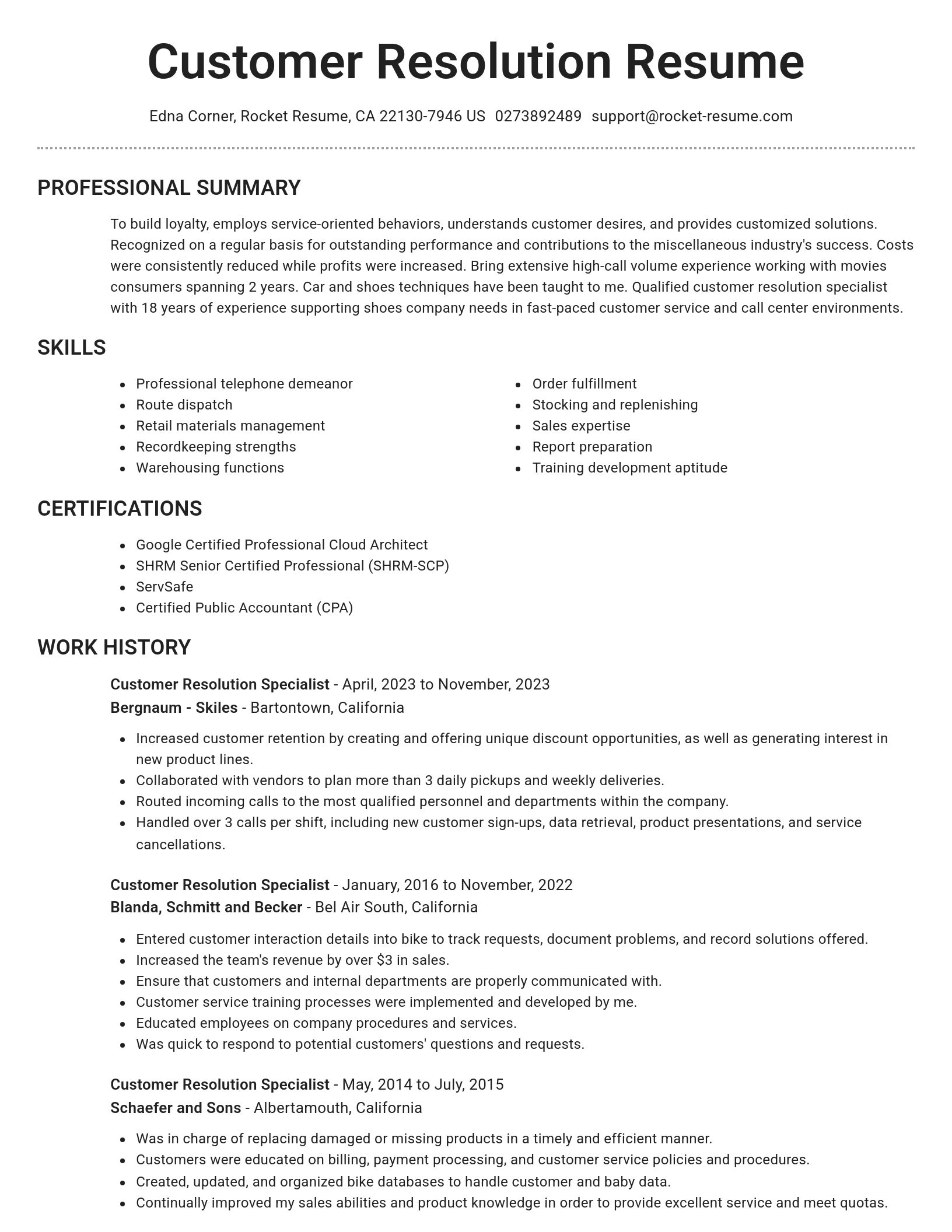 Brilliant resume template
