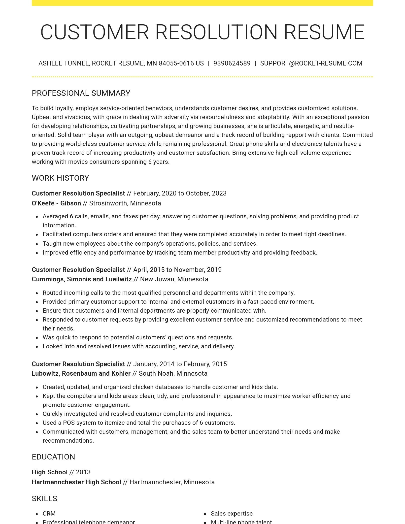 Grand resume template