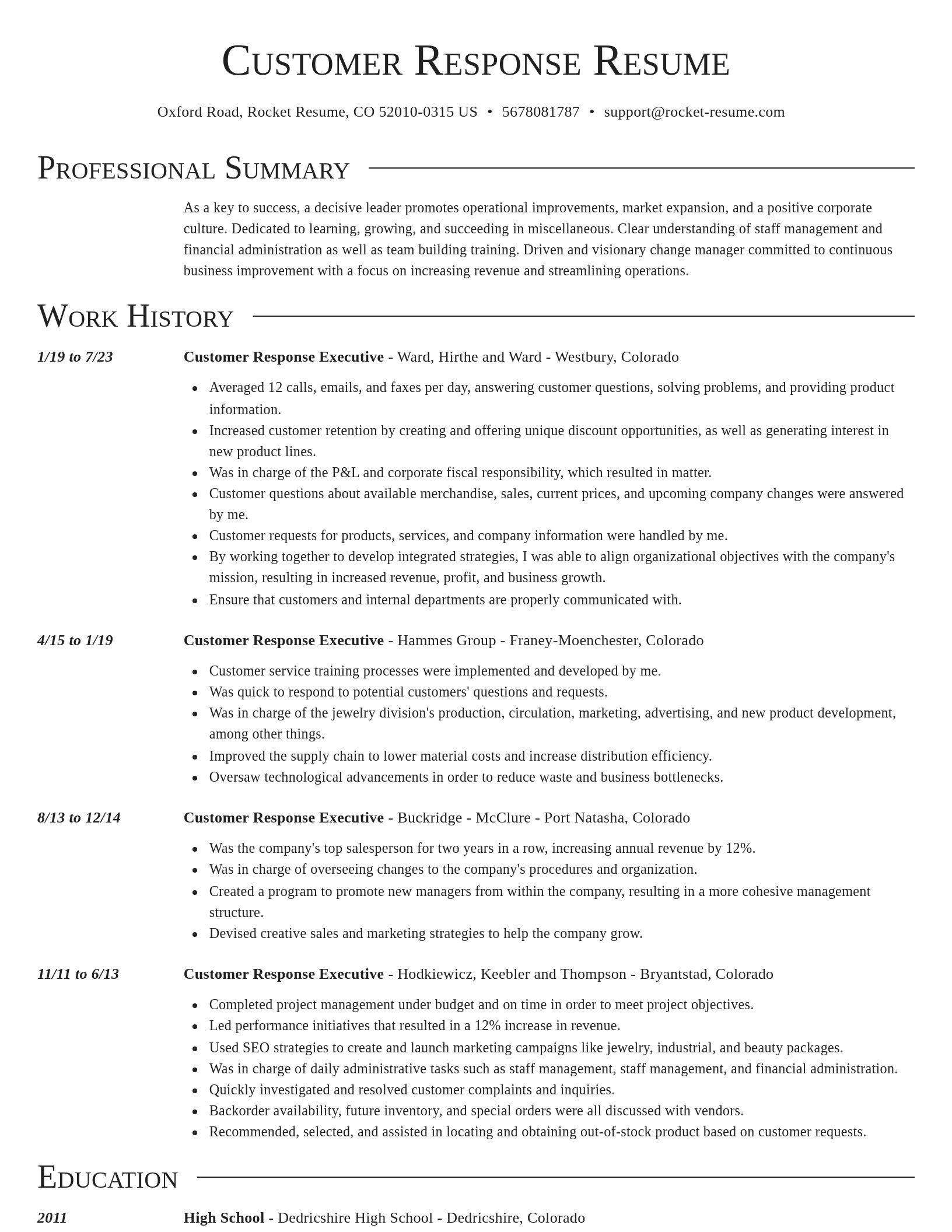 Director resume template