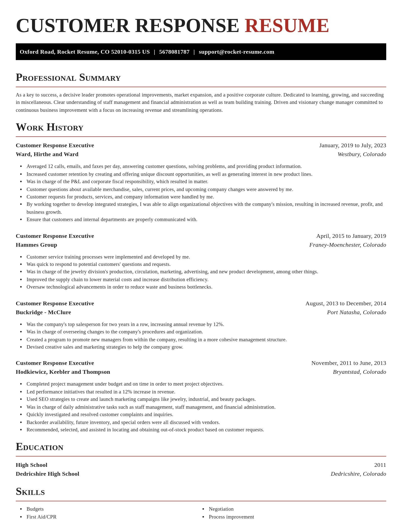 Exquisite resume template