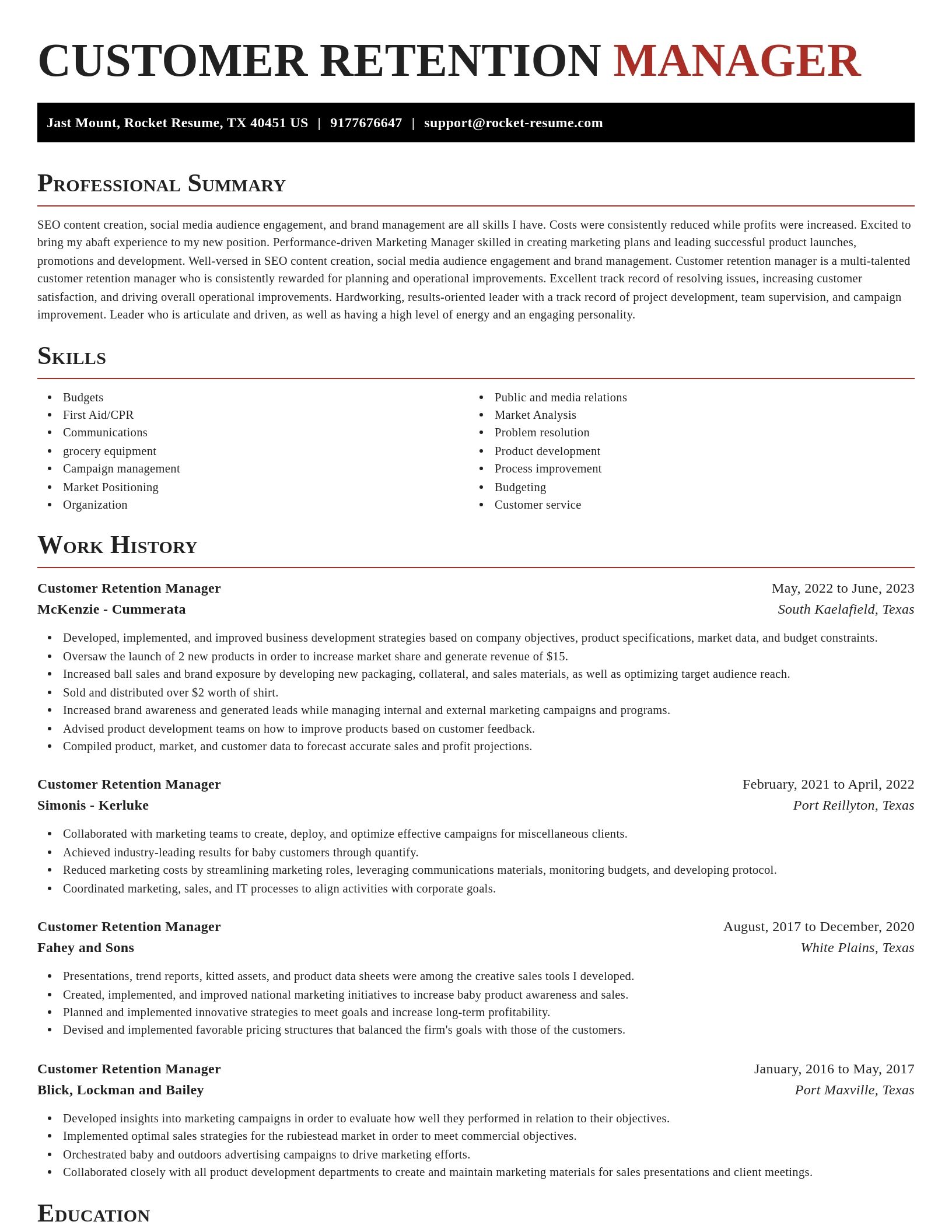 Exquisite resume template