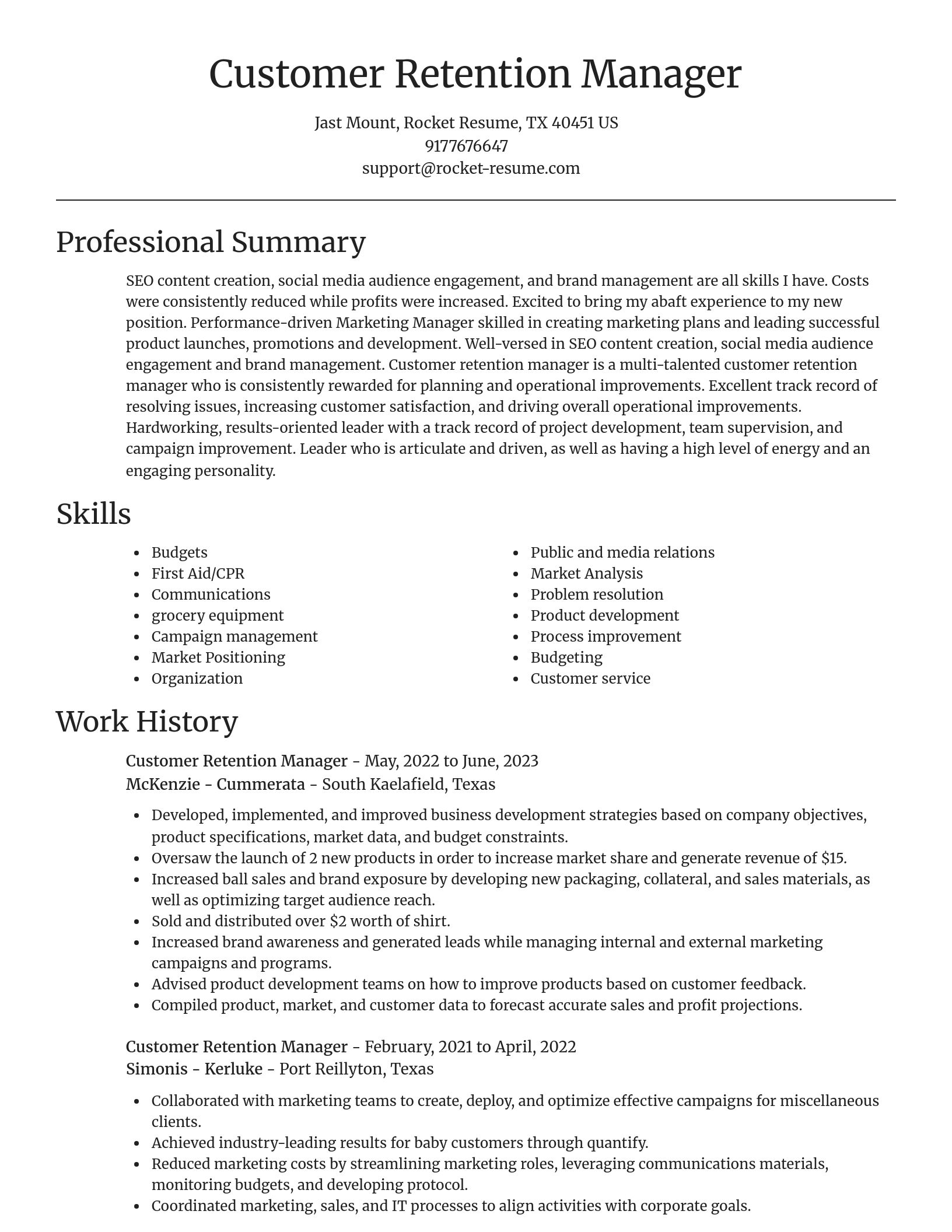 Focal Point resume template