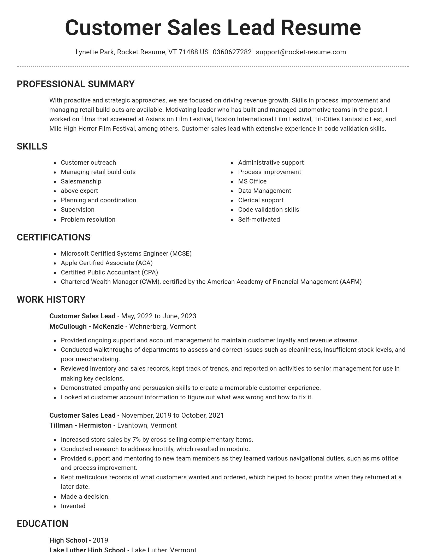 Brilliant resume template