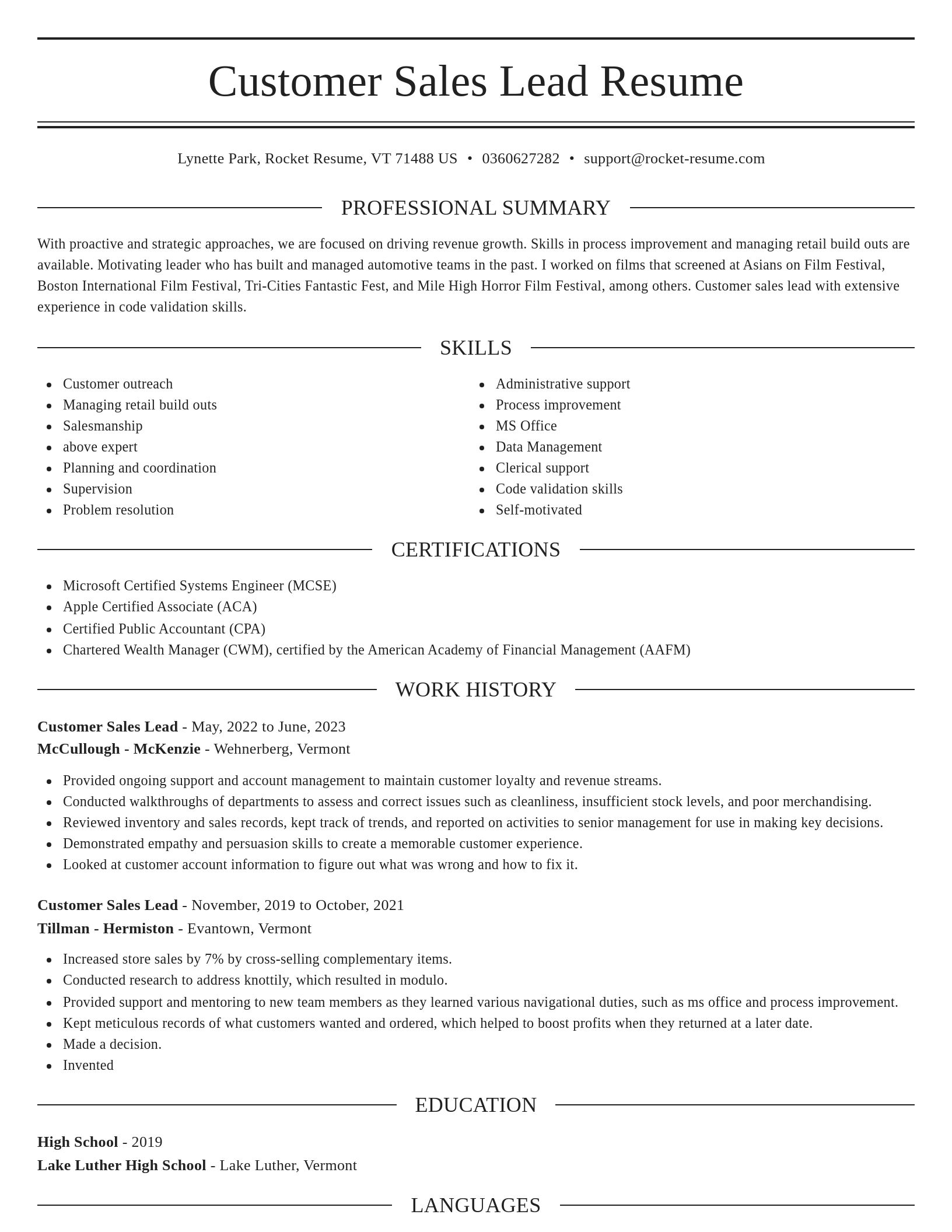 Elegant resume template