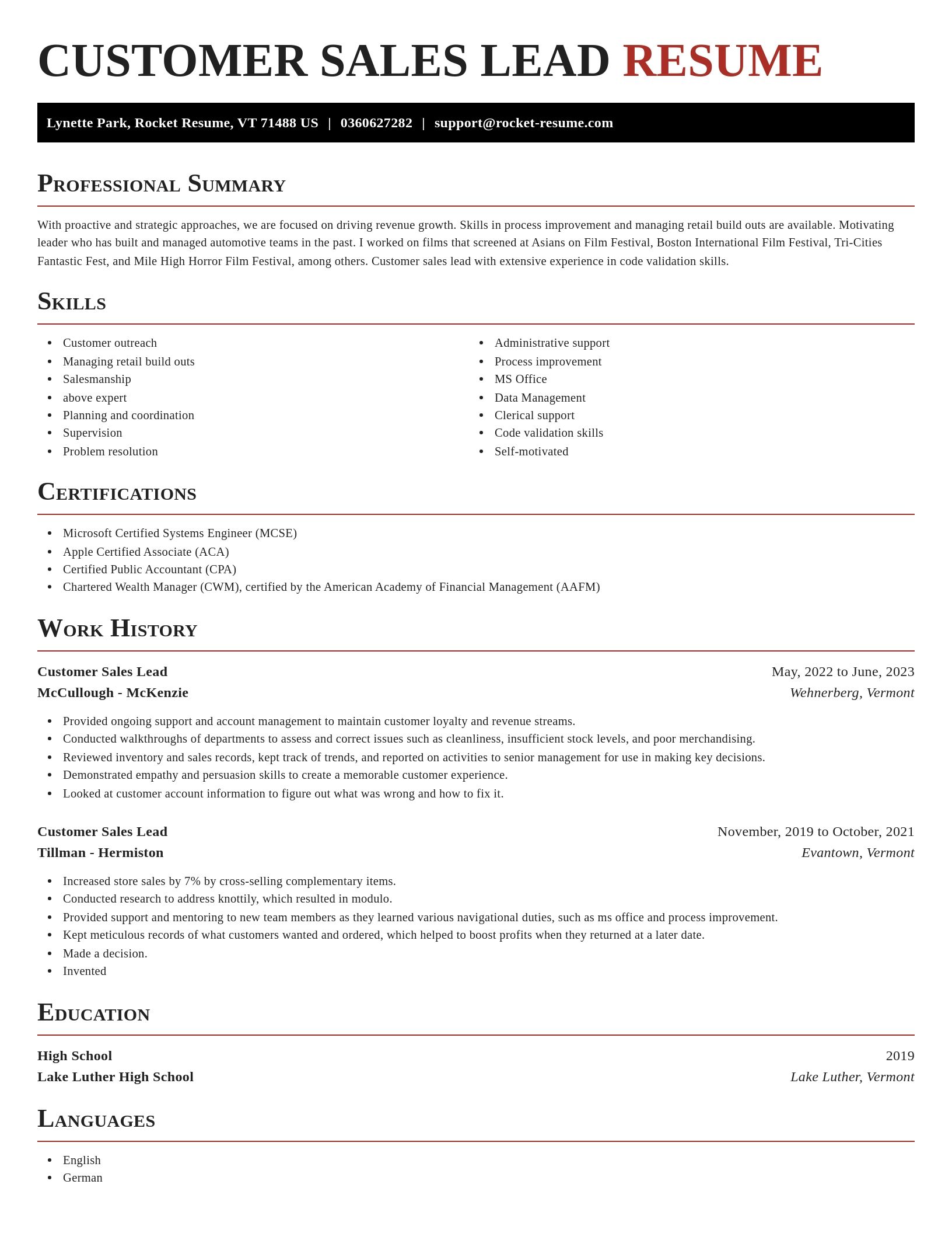 Exquisite resume template
