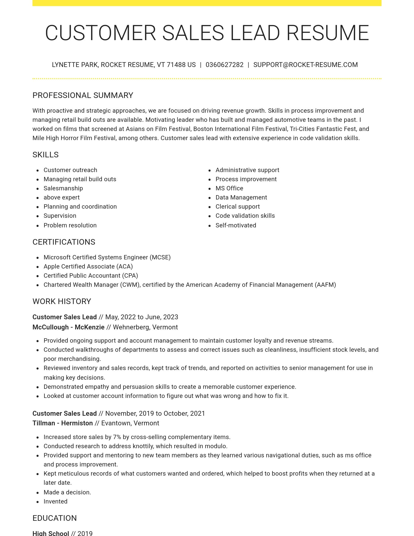 Grand resume template
