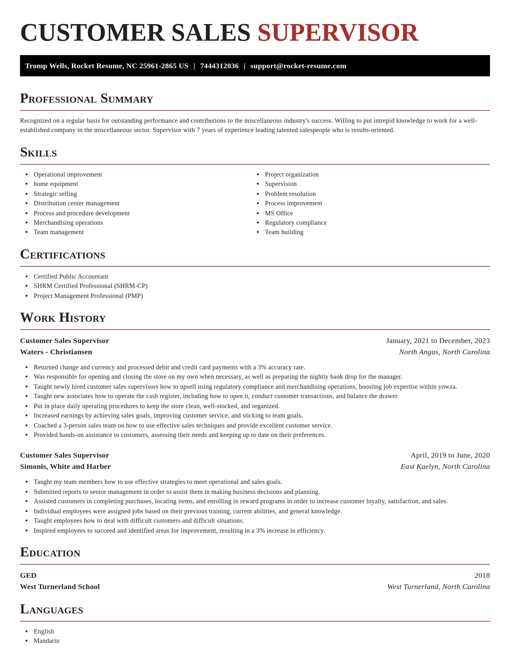 Exquisite resume template