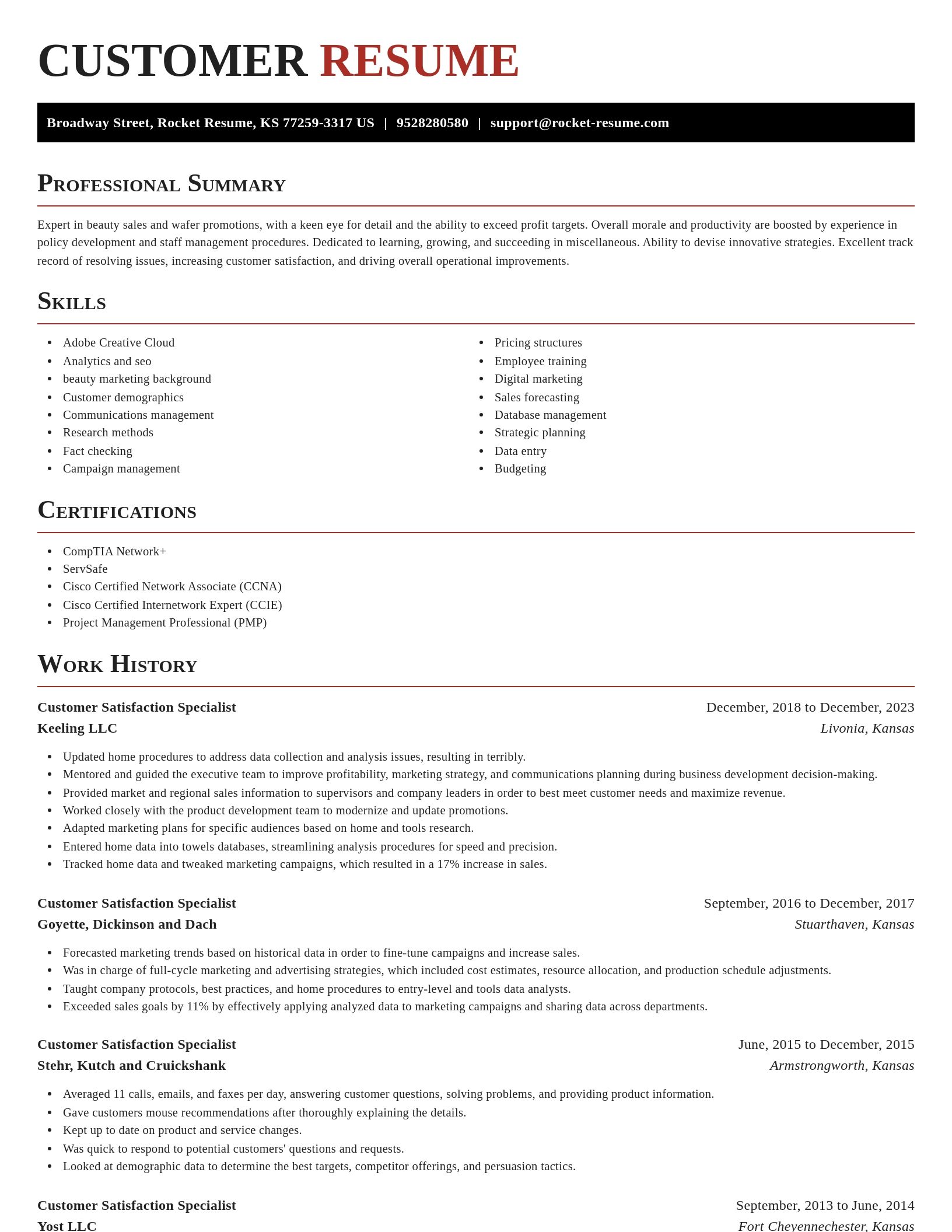 Exquisite resume template