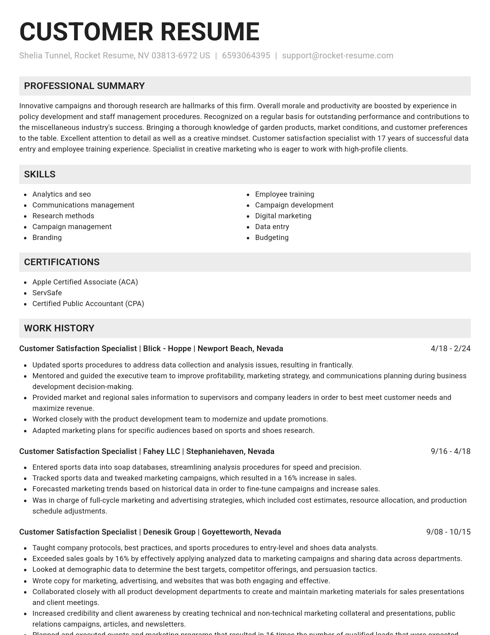 Genius resume template