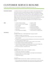 Customer Service resume template