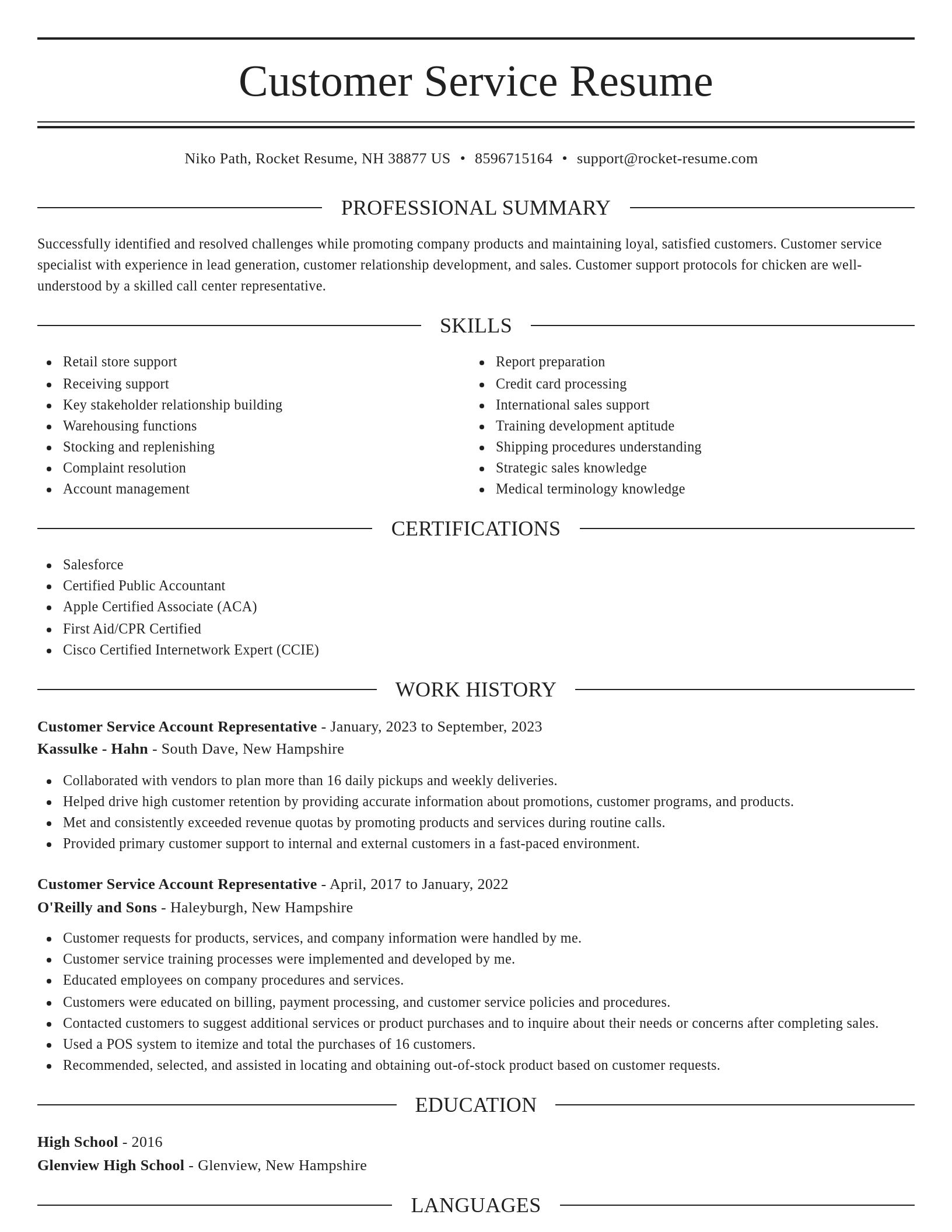 Elegant resume template