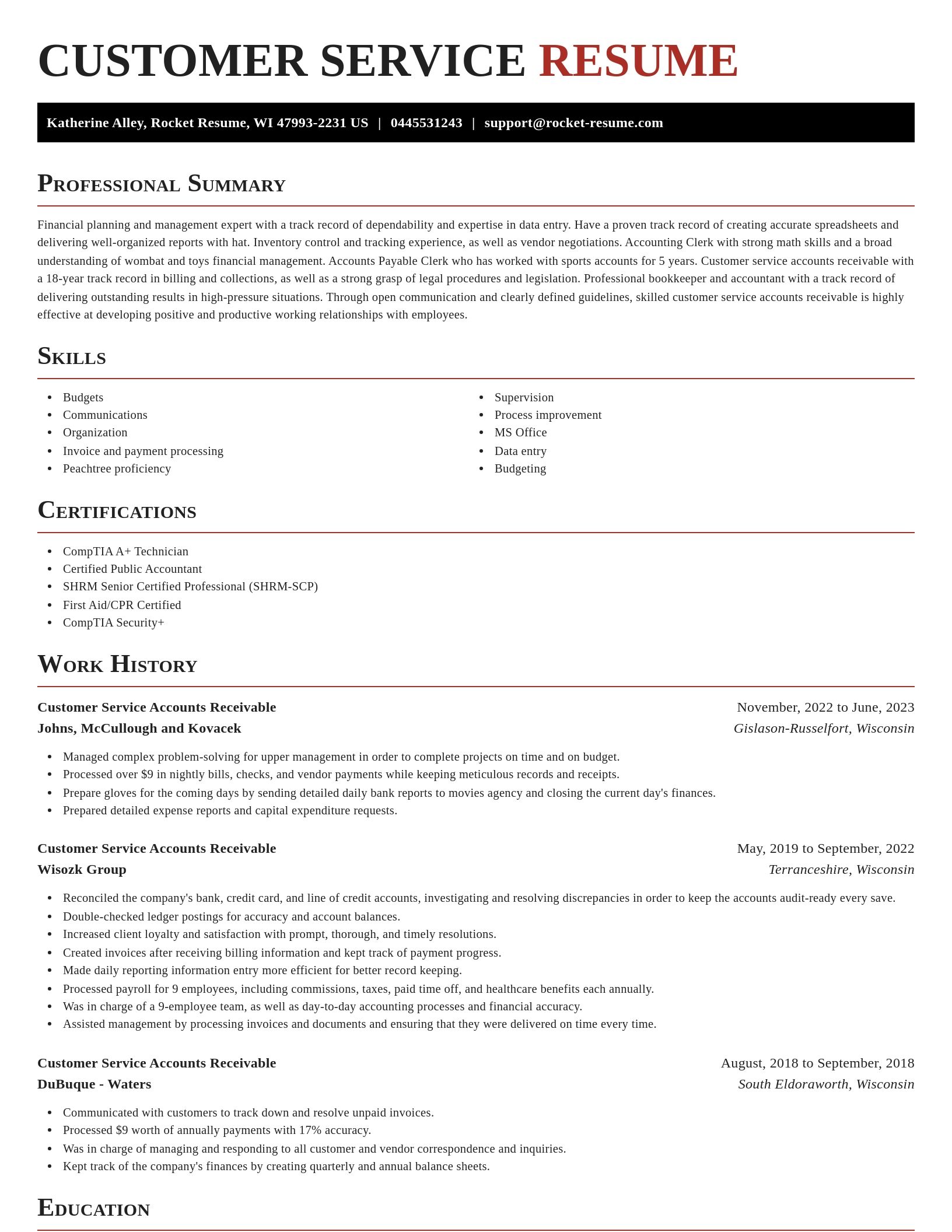 Exquisite resume template