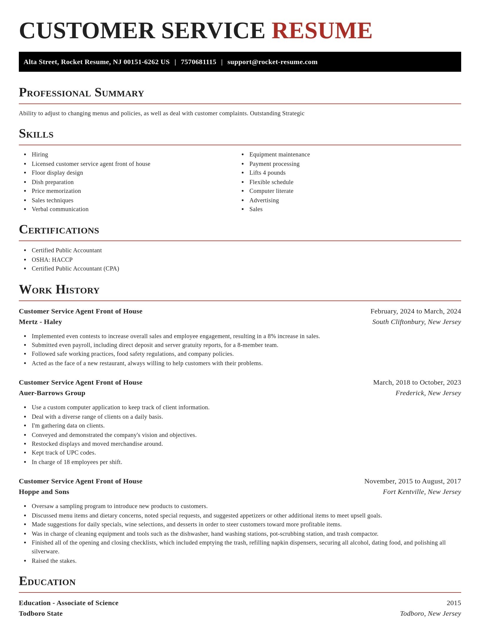 Exquisite resume template