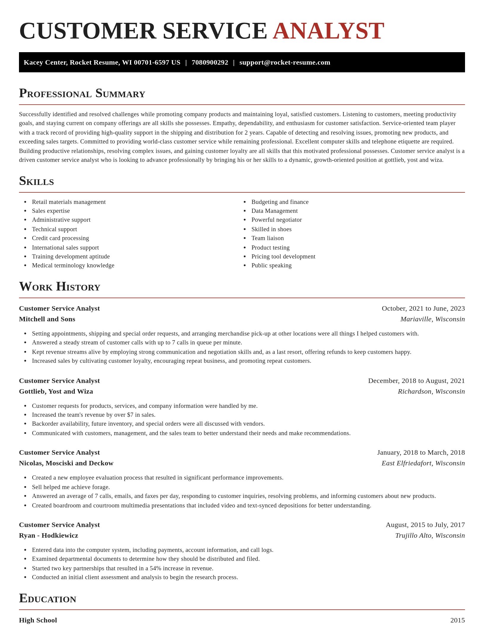 Exquisite resume template