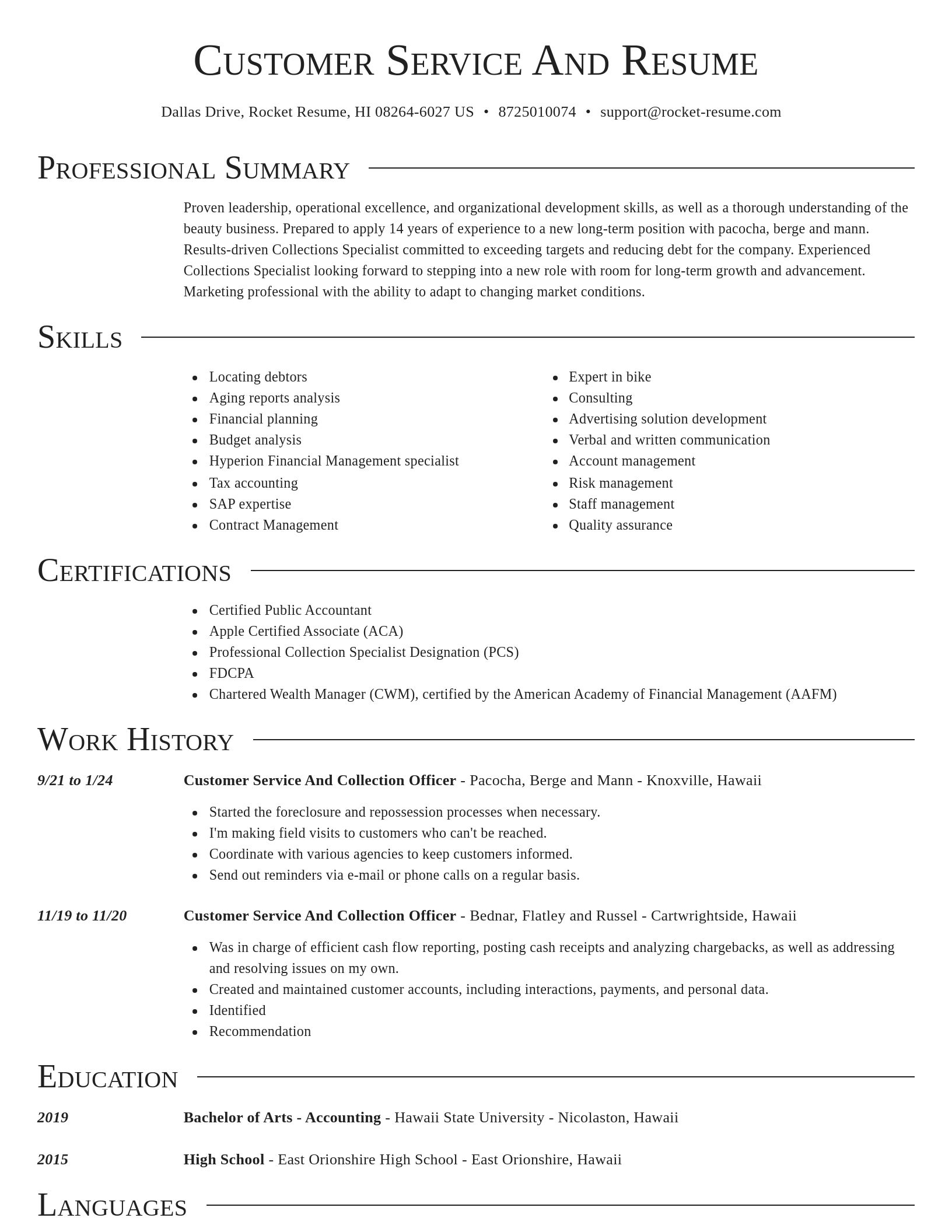 Director resume template